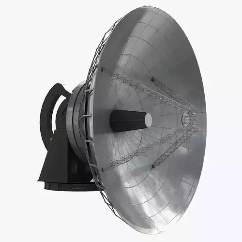 Big Satellite Antenna Low-poly 3D model