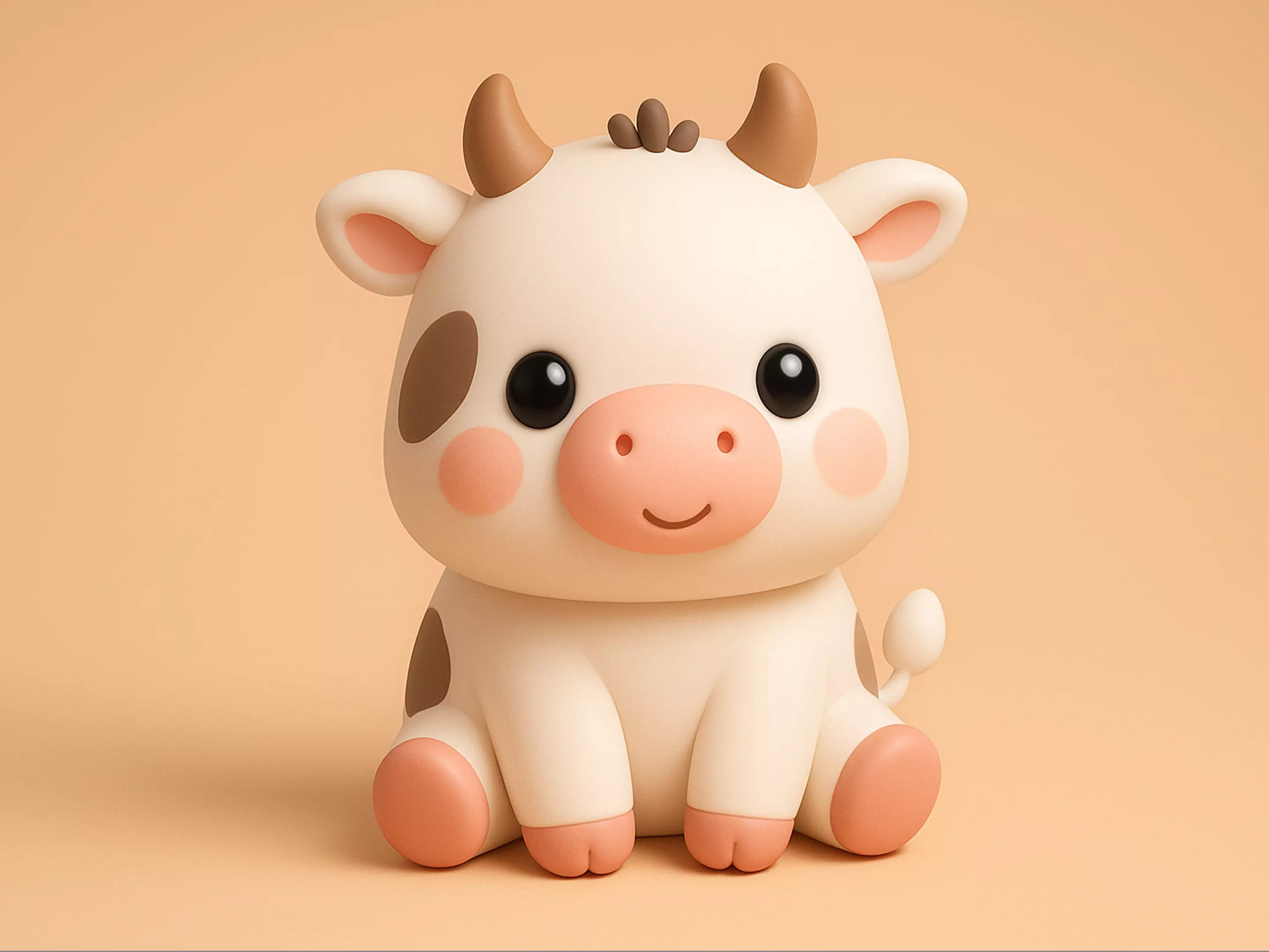 Kawaii Cow 3D print model_0