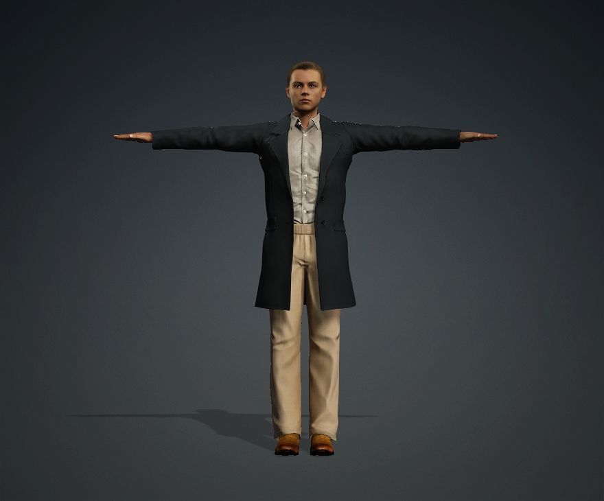 Realistic Male Leonardo DiCaprio Jack in Titanic meta human 3D model_24