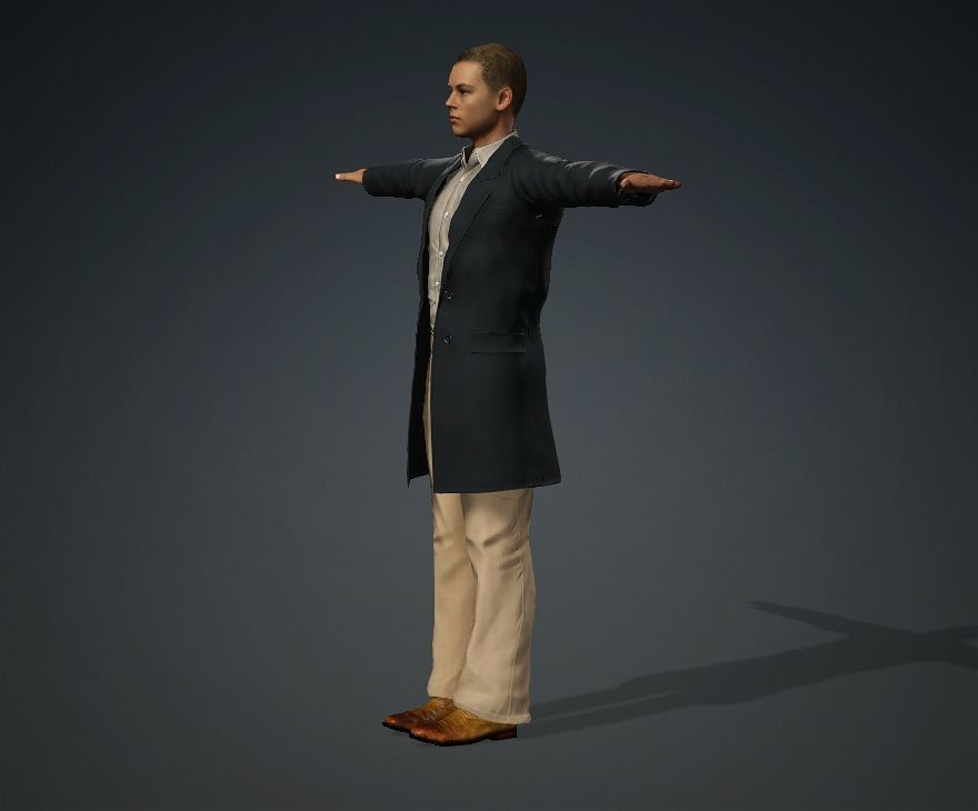 Realistic Male Leonardo DiCaprio Jack in Titanic meta human 3D model_25