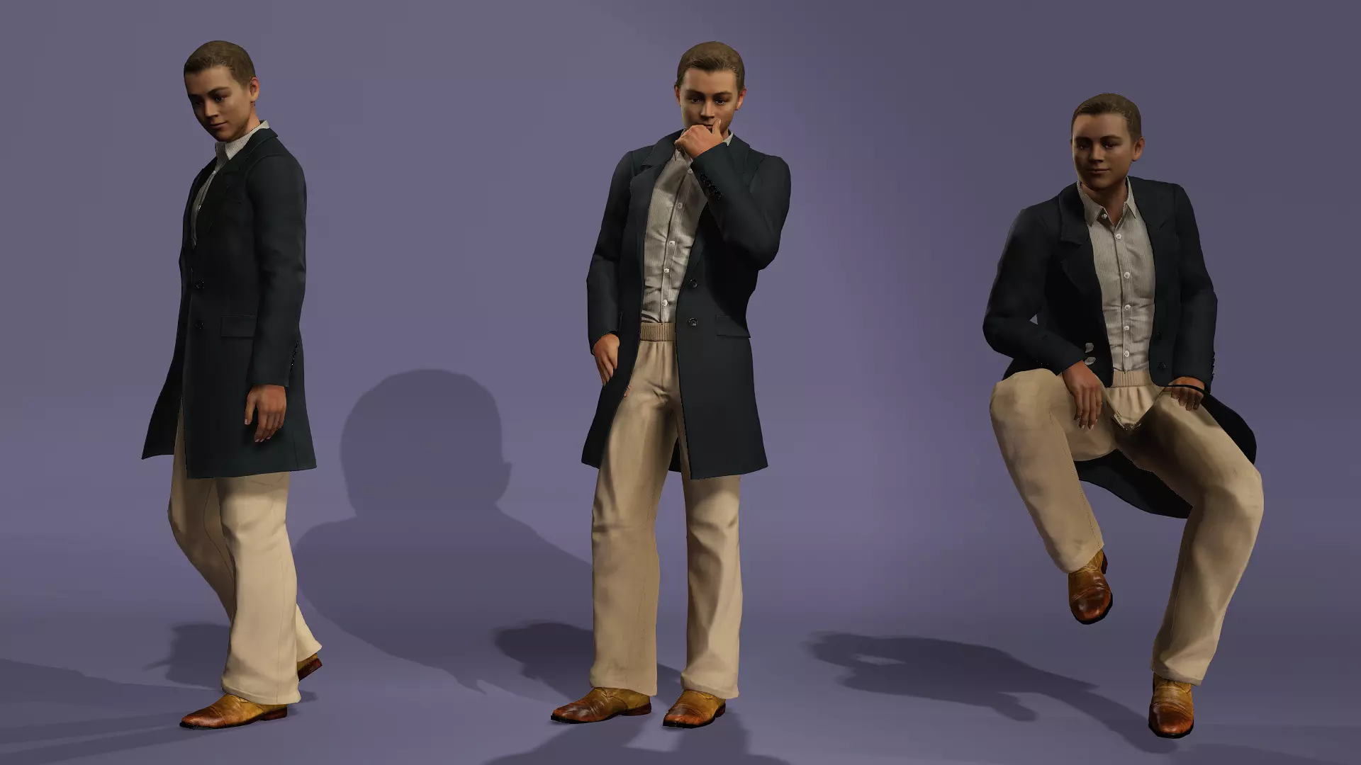 Realistic Male Leonardo DiCaprio Jack in Titanic meta human 3D model_7