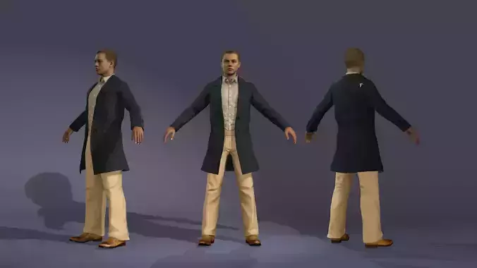 Realistic Male Leonardo DiCaprio Jack in Titanic meta human 3D model