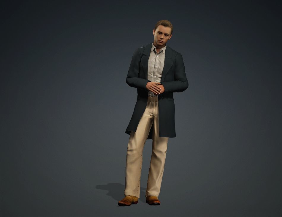Realistic Male Leonardo DiCaprio Jack in Titanic meta human 3D model_23