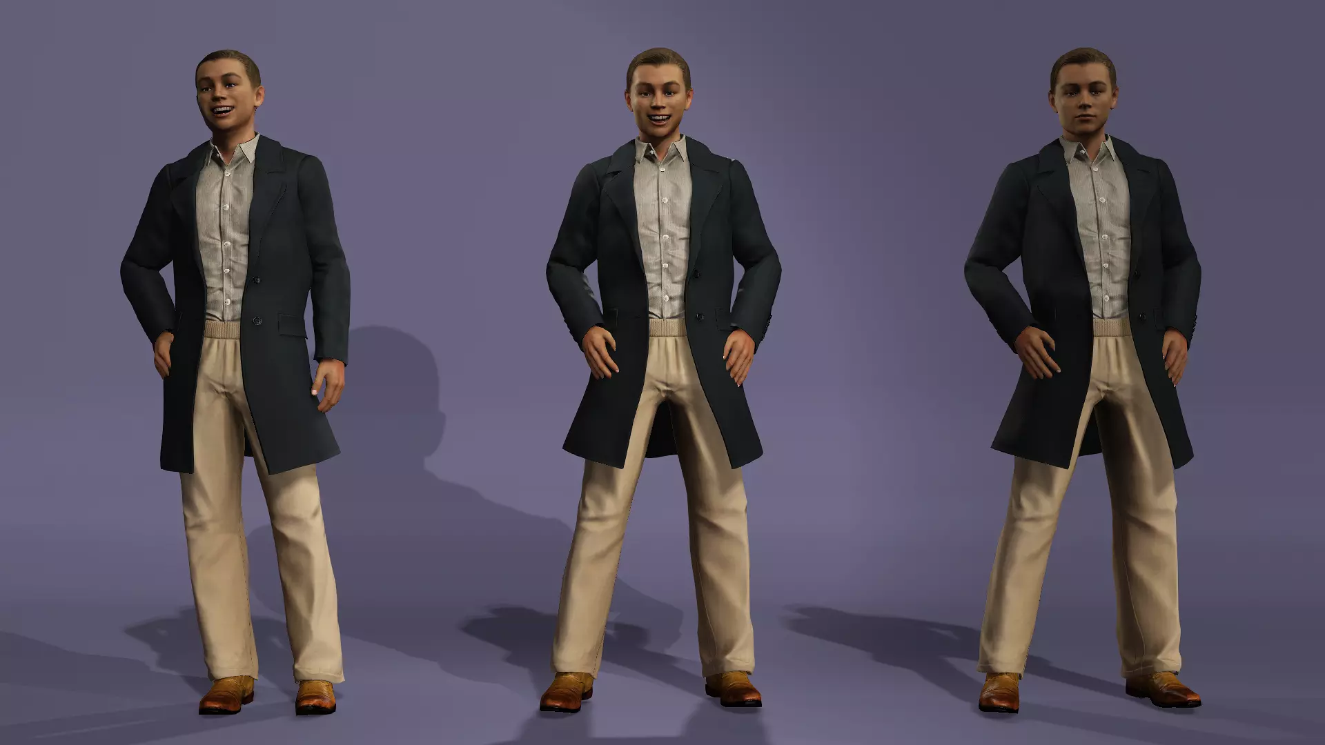 Realistic Male Leonardo DiCaprio Jack in Titanic meta human 3D model_9