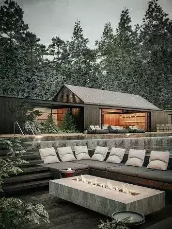  Exterior Pool House Model