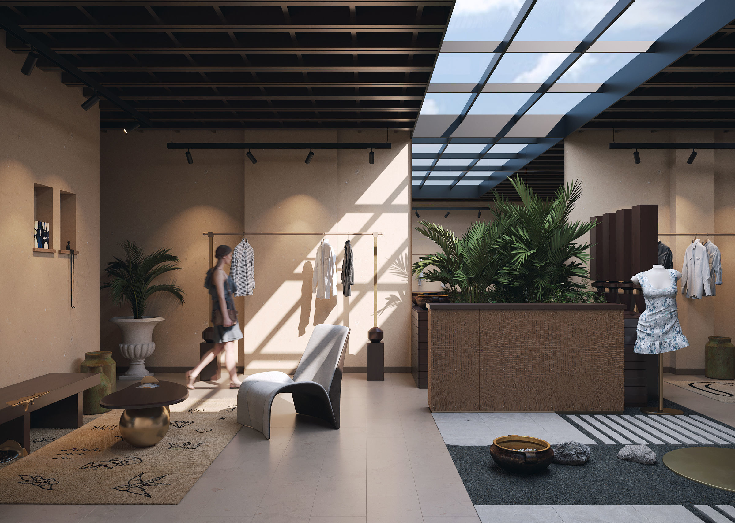 clothing store interior 3D model_2