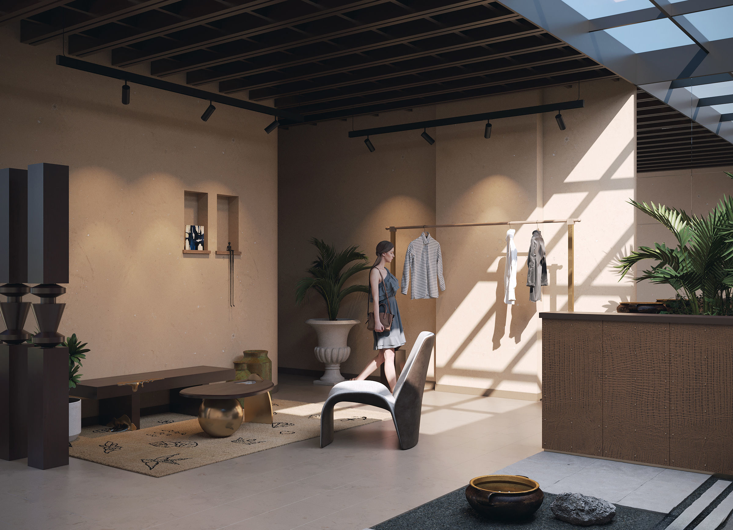 clothing store interior 3D model_1