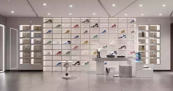 Shoe store interior 3D model