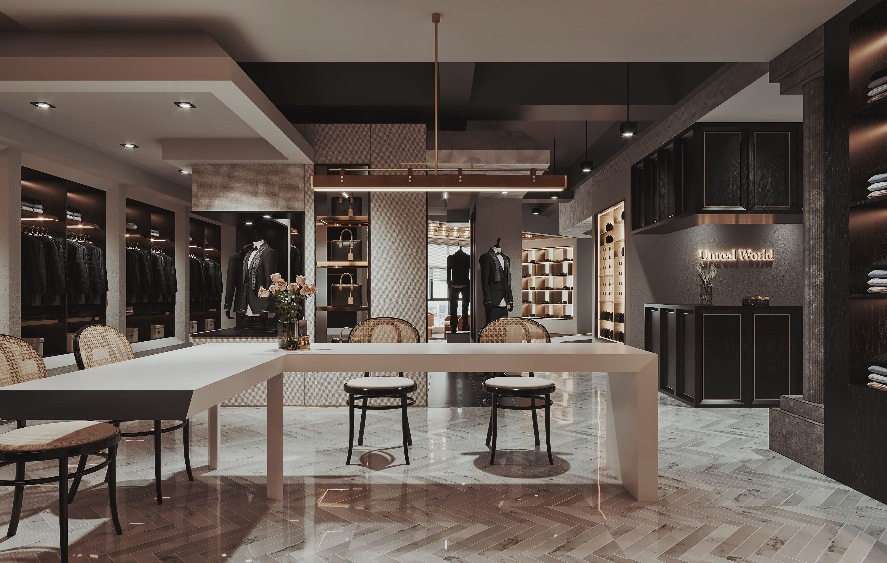 clothing store interior  3D model_3