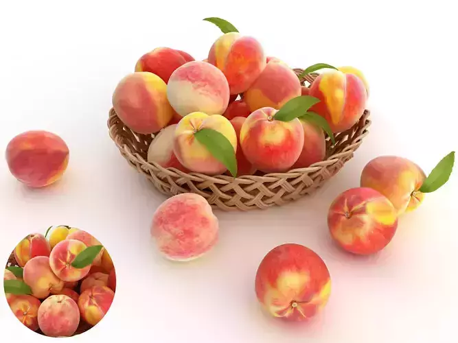 peach Low-poly 3D model