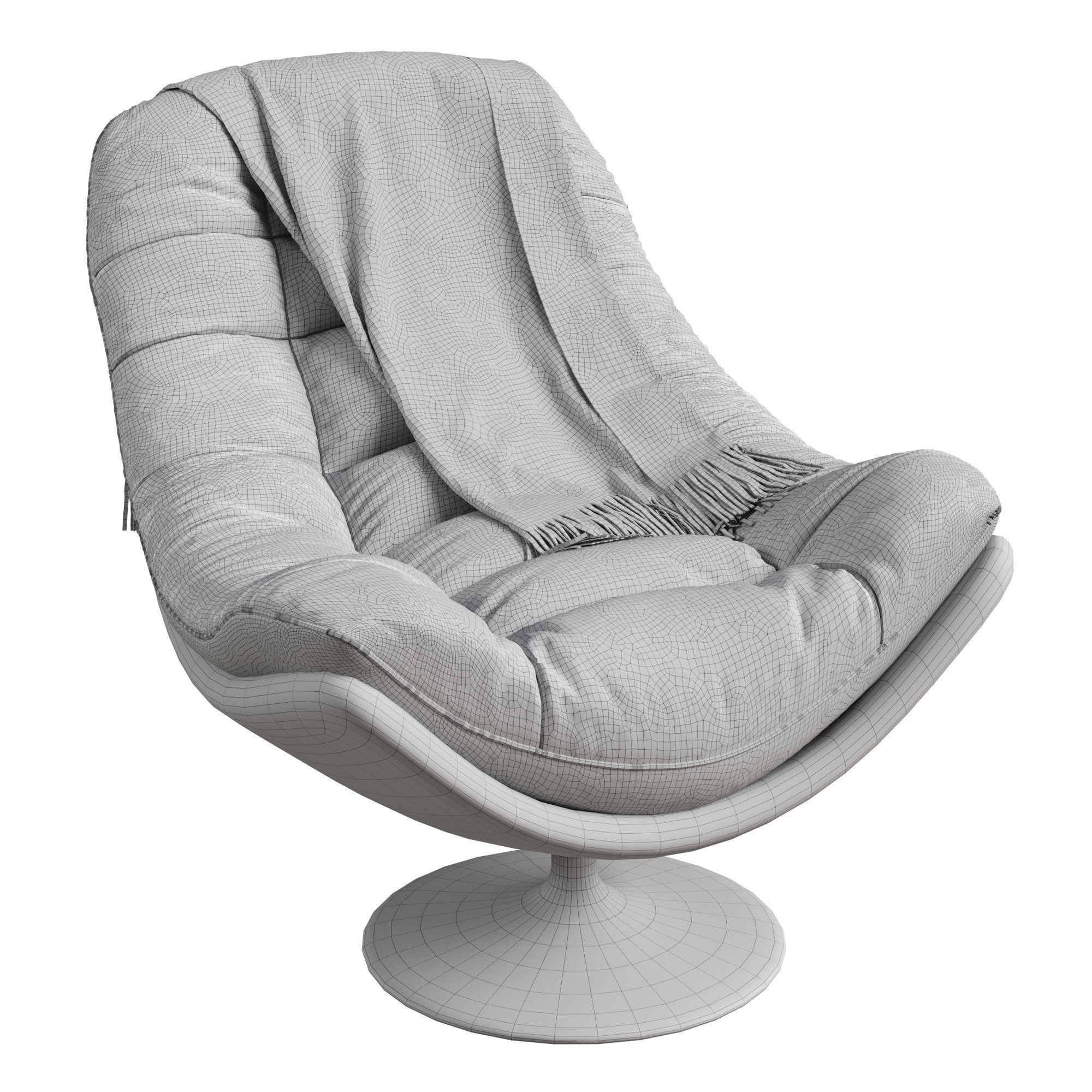 Chaise longue lazy sofa 3D model_3