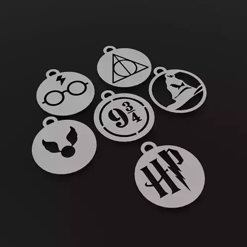 Harry Potter Keychains and Pendants - Fan Art STL Collection