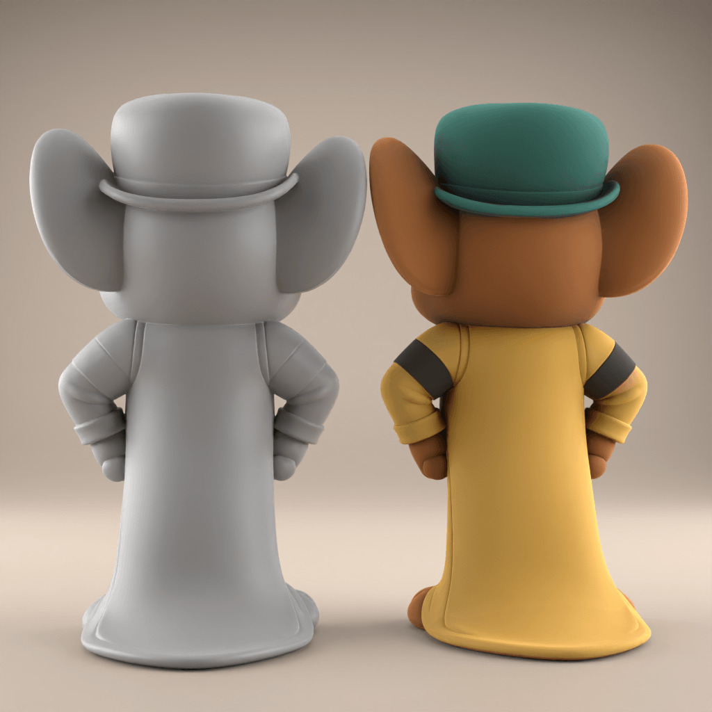 Grumpy Mouse jerry 3D Print STL Cartoon 3D print model_2