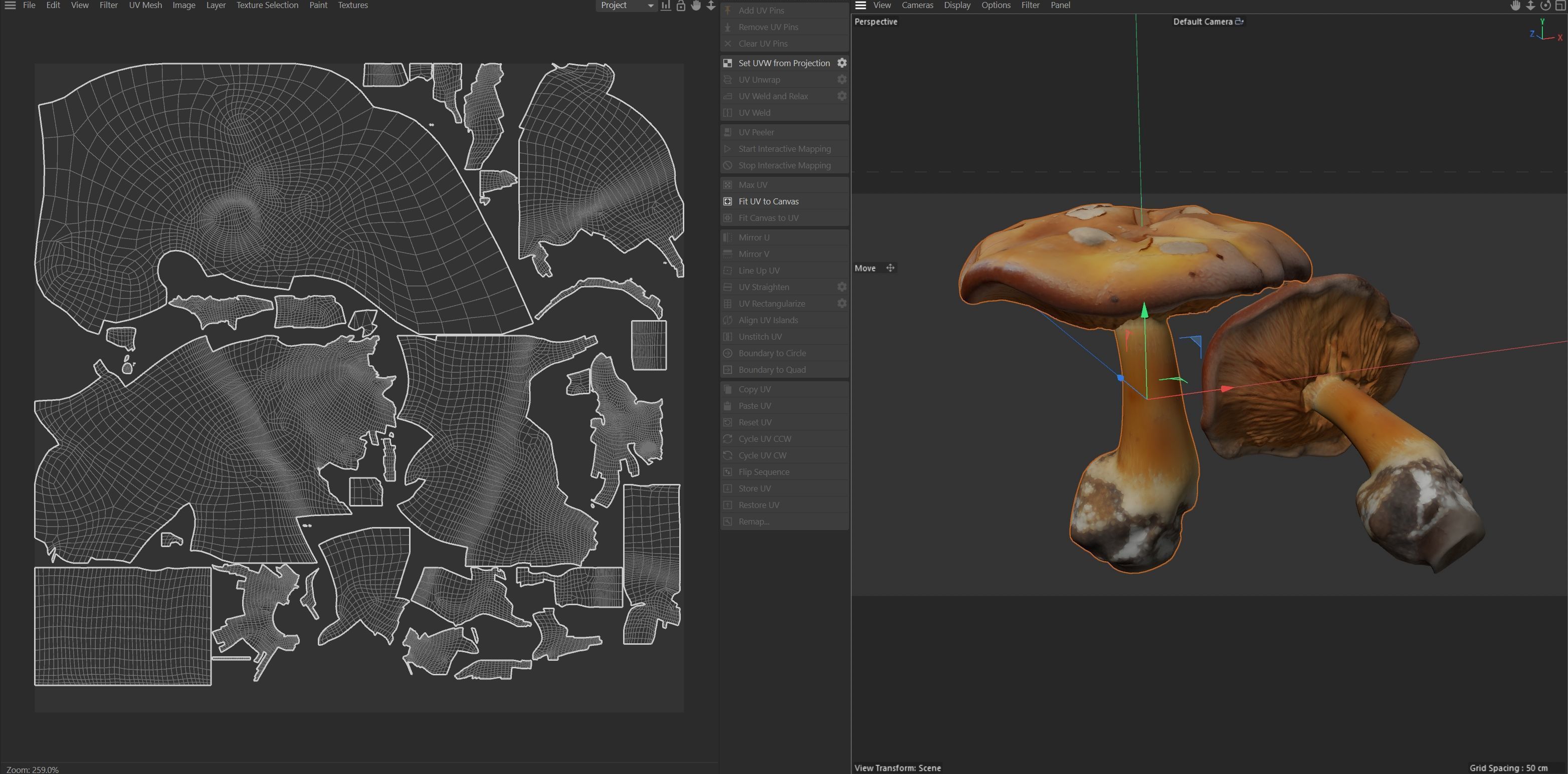 Mushroom 4  Low-poly 3D model_6