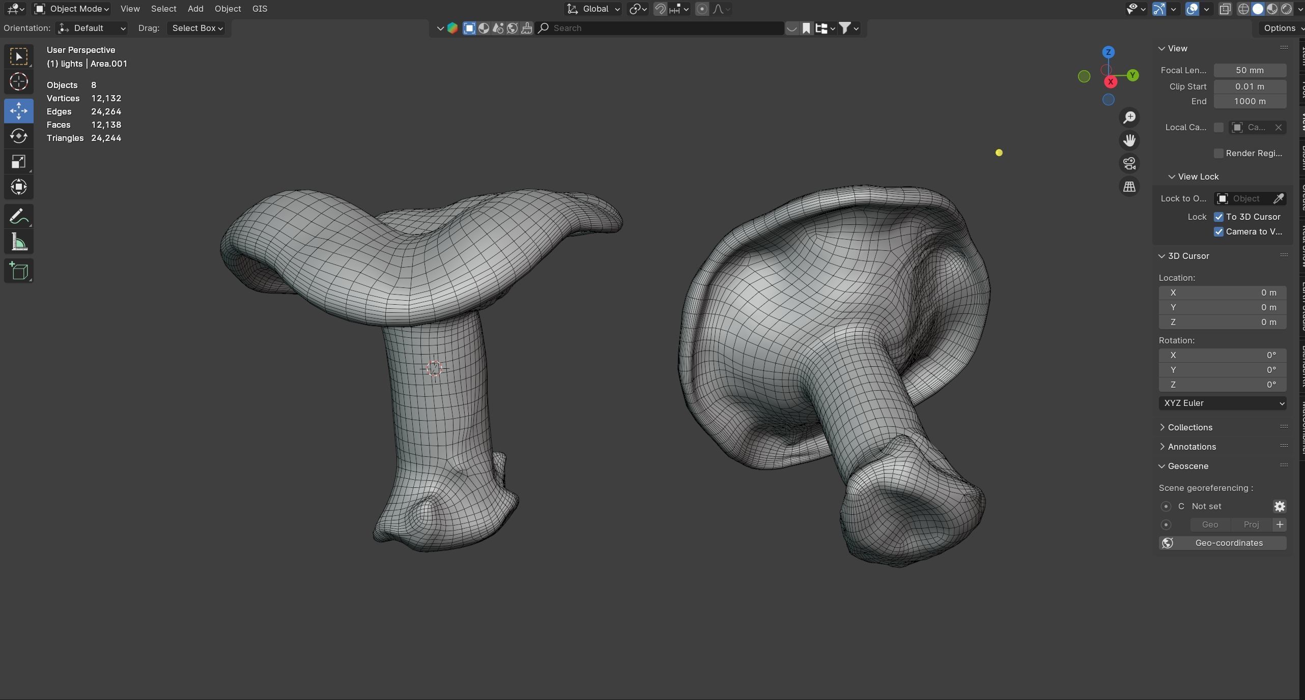 Mushroom 5  Low-poly 3D model_7