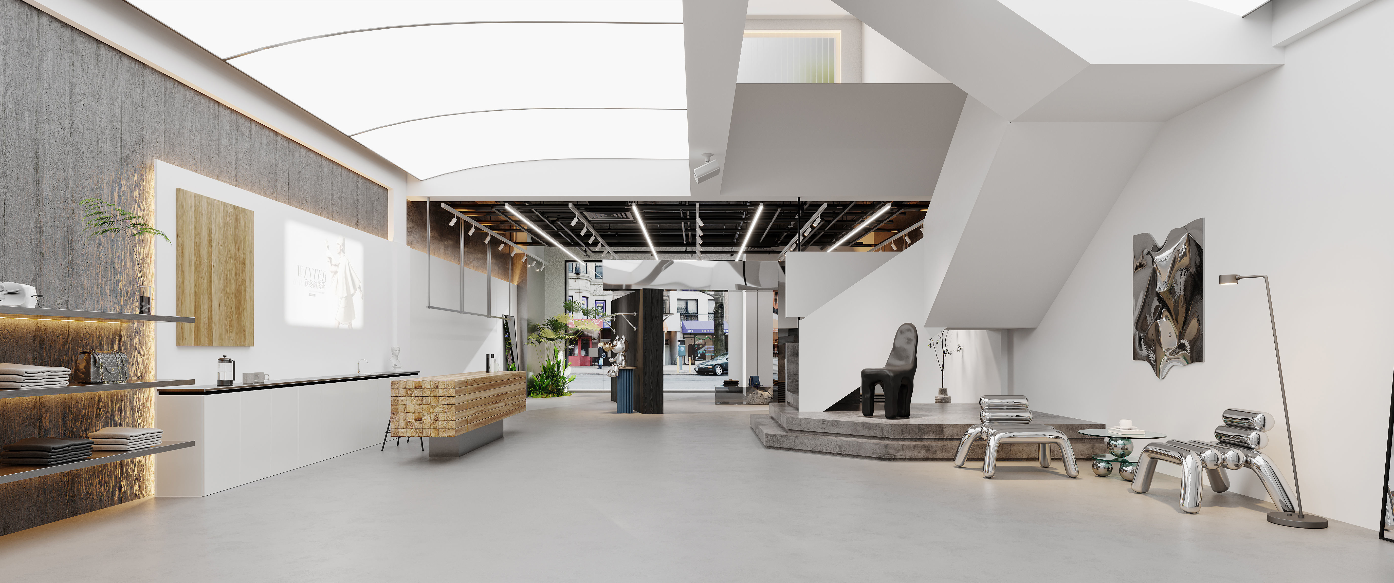 Exhibition Hall interior 3D model_1