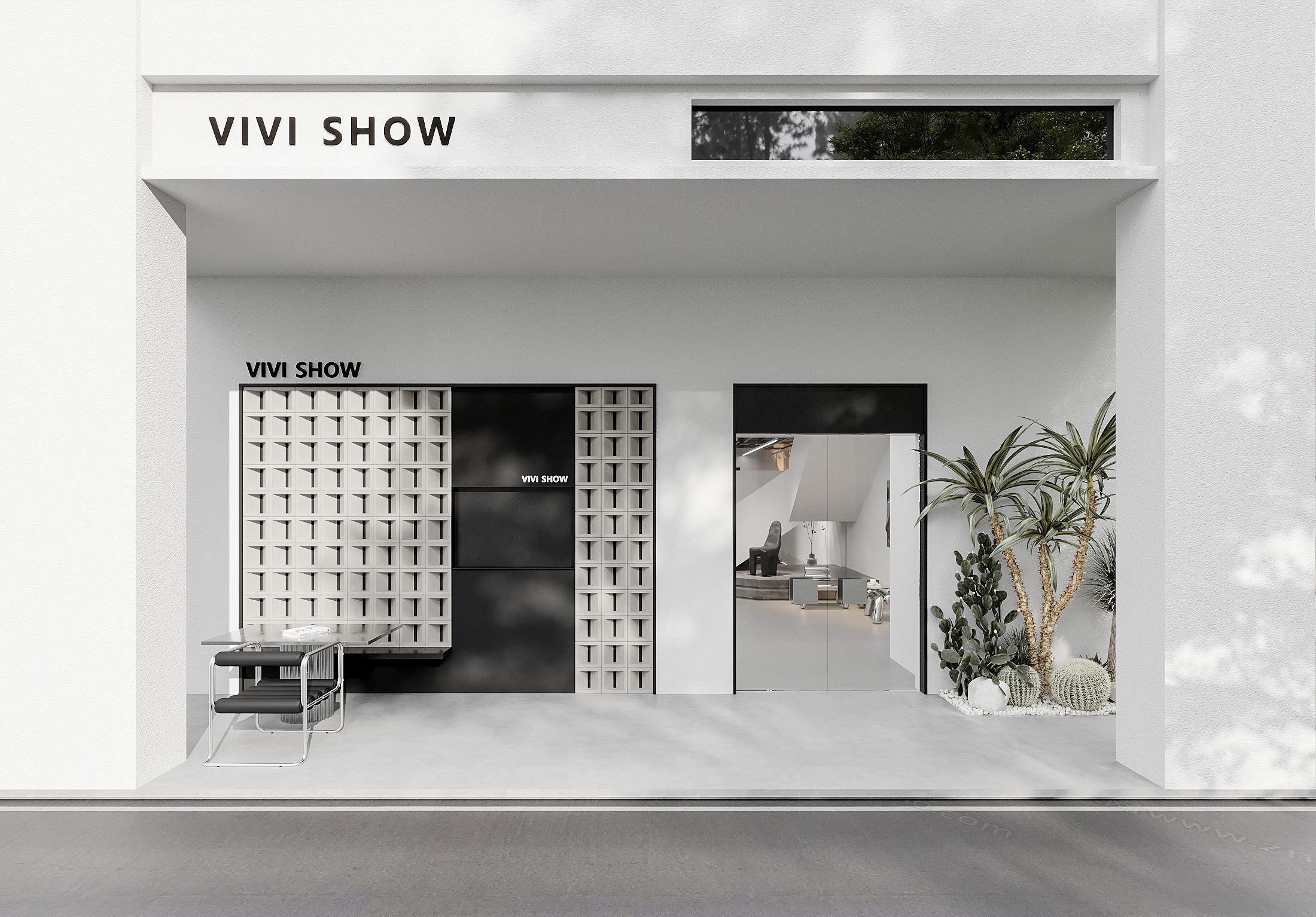 Exhibition Hall interior 3D model_3