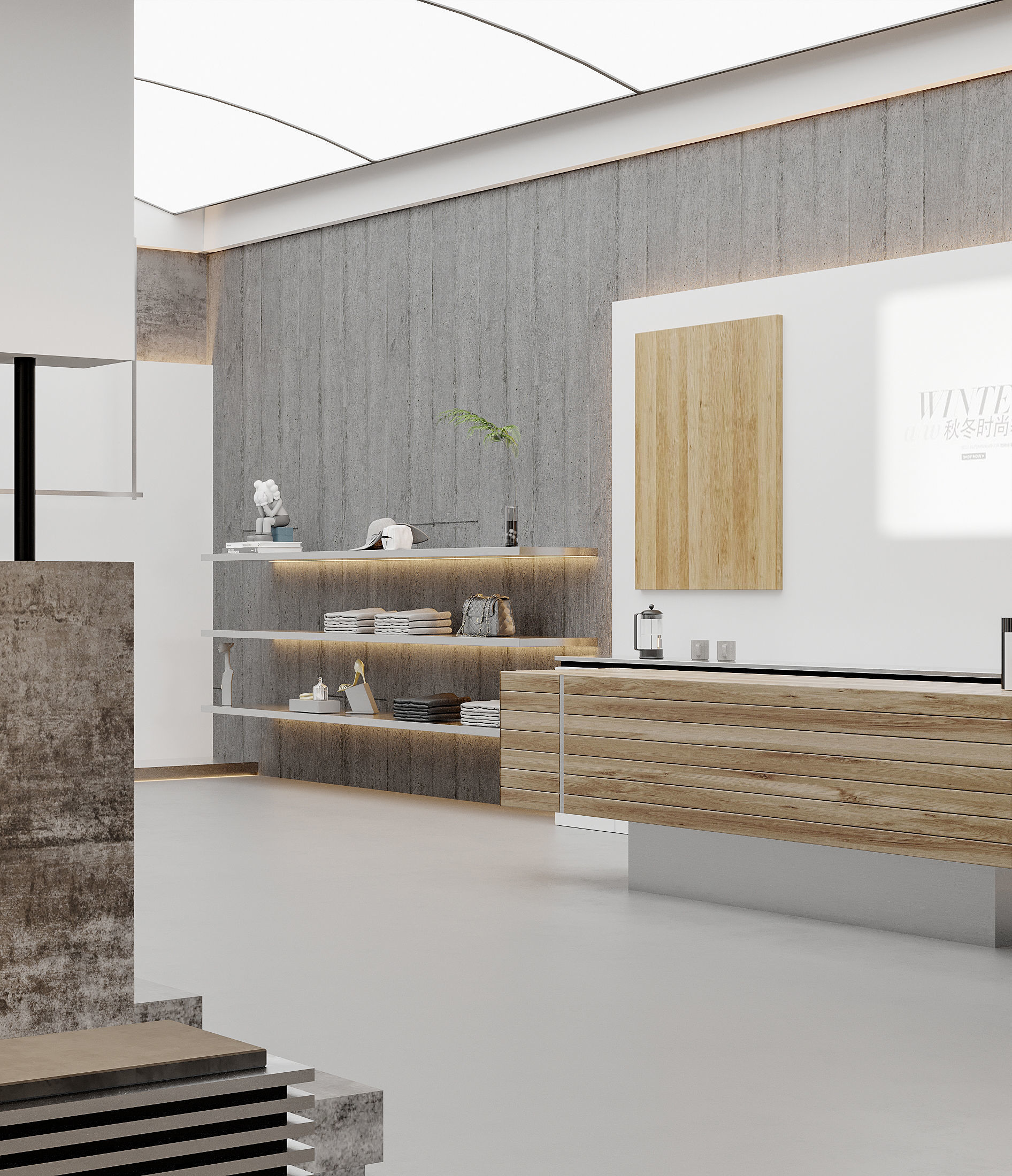 Exhibition Hall interior 3D model_2