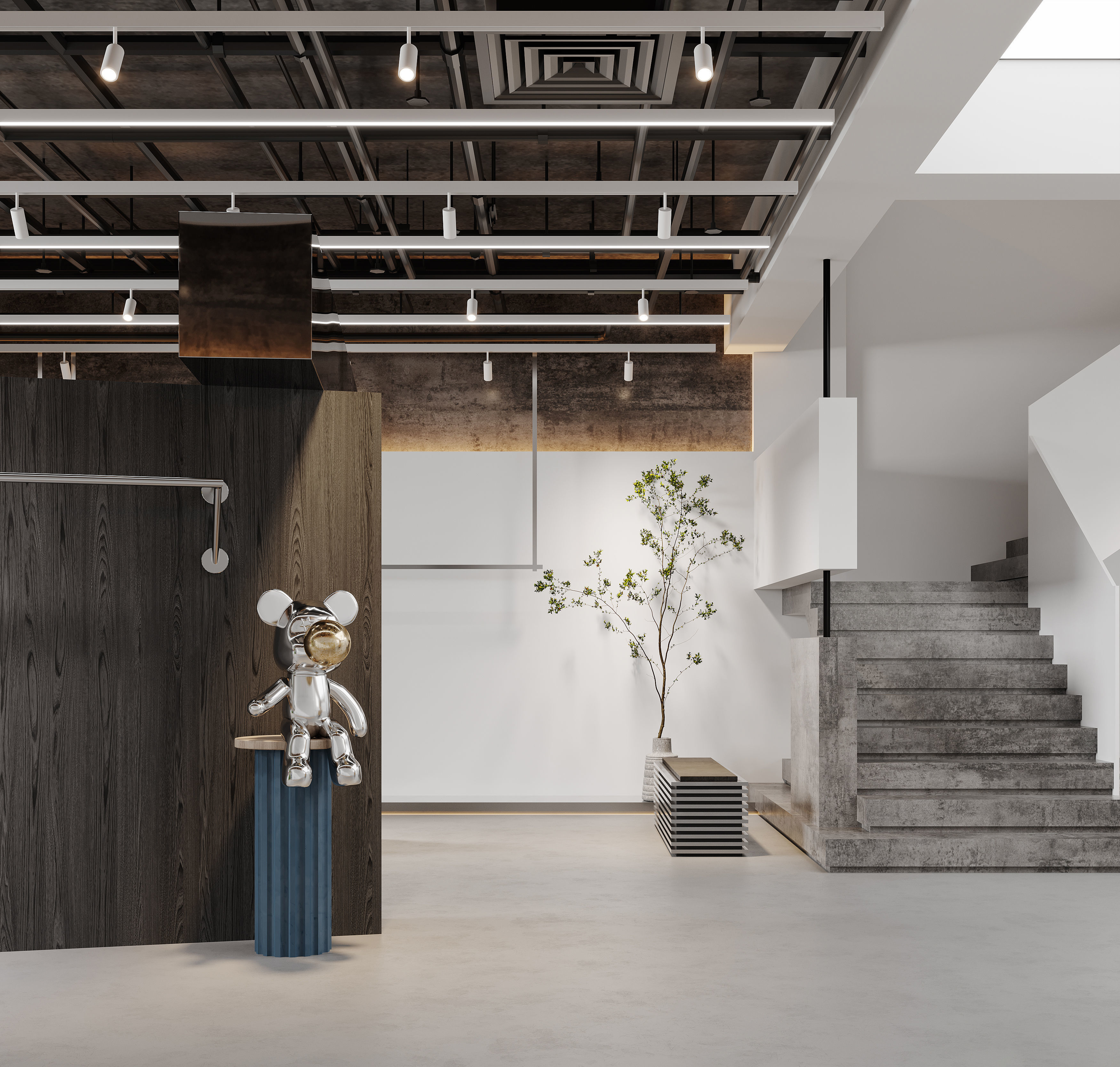 Exhibition Hall interior 3D model_5