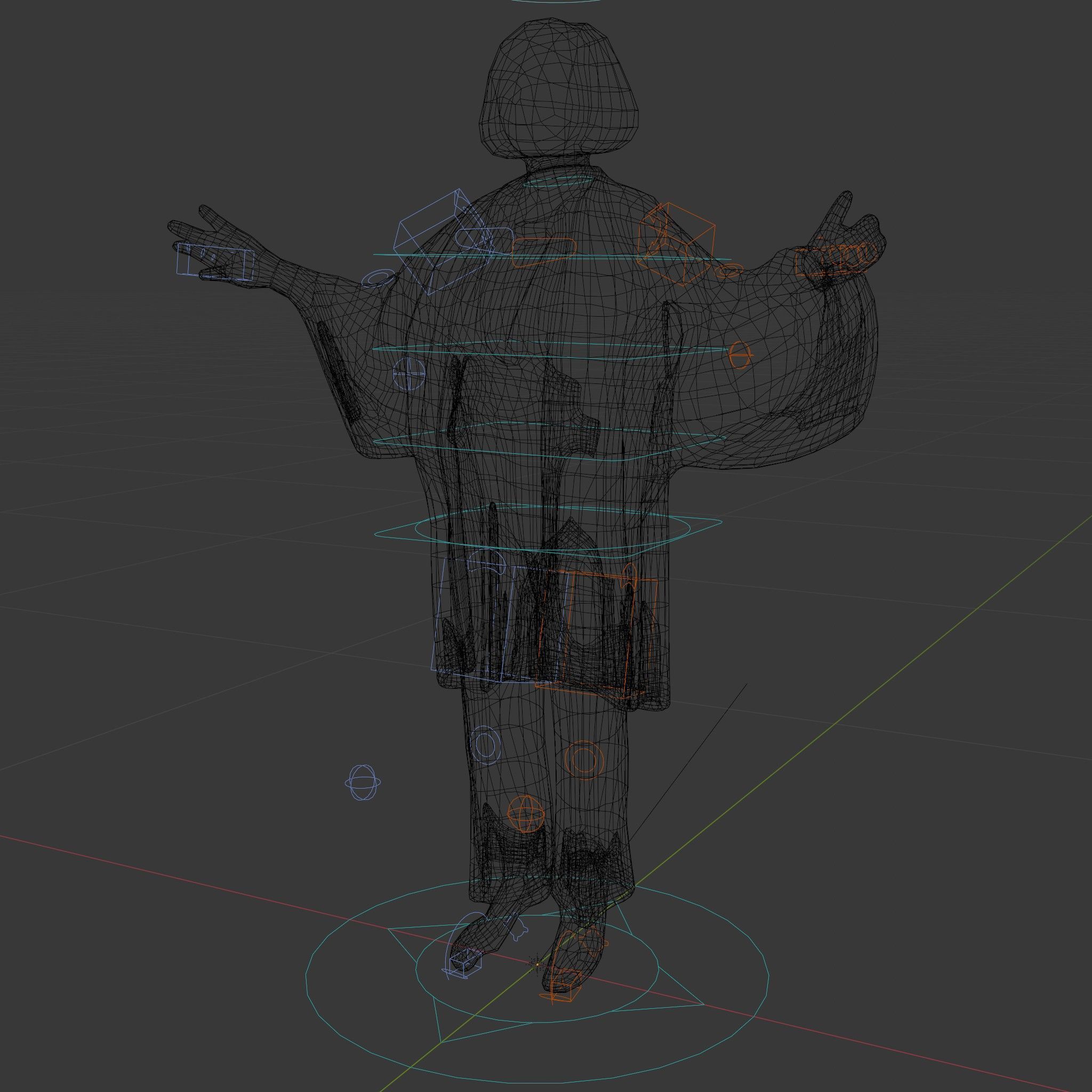 Elegant Elderly Woman Character Model Rigged and Animated Low-poly 3D model_6