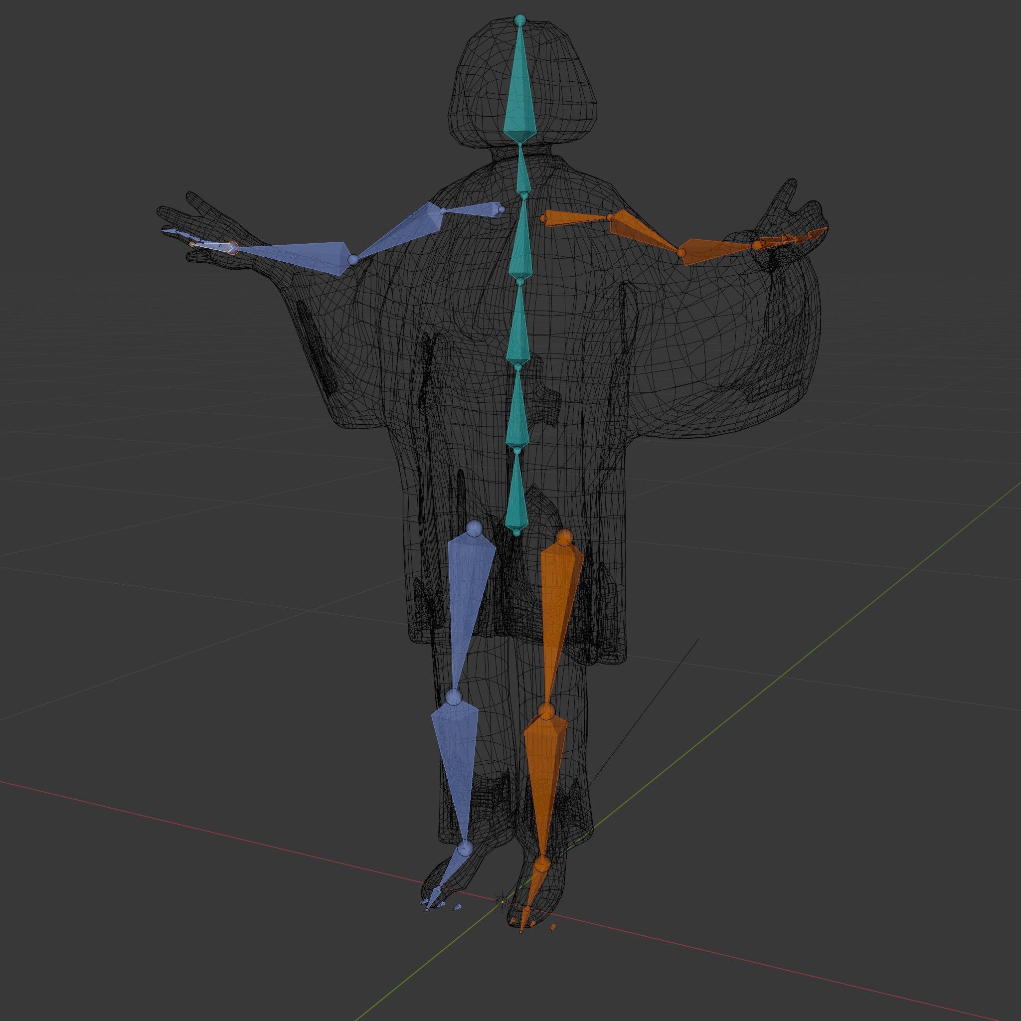 Elegant Elderly Woman Character Model Rigged and Animated Low-poly 3D model_5