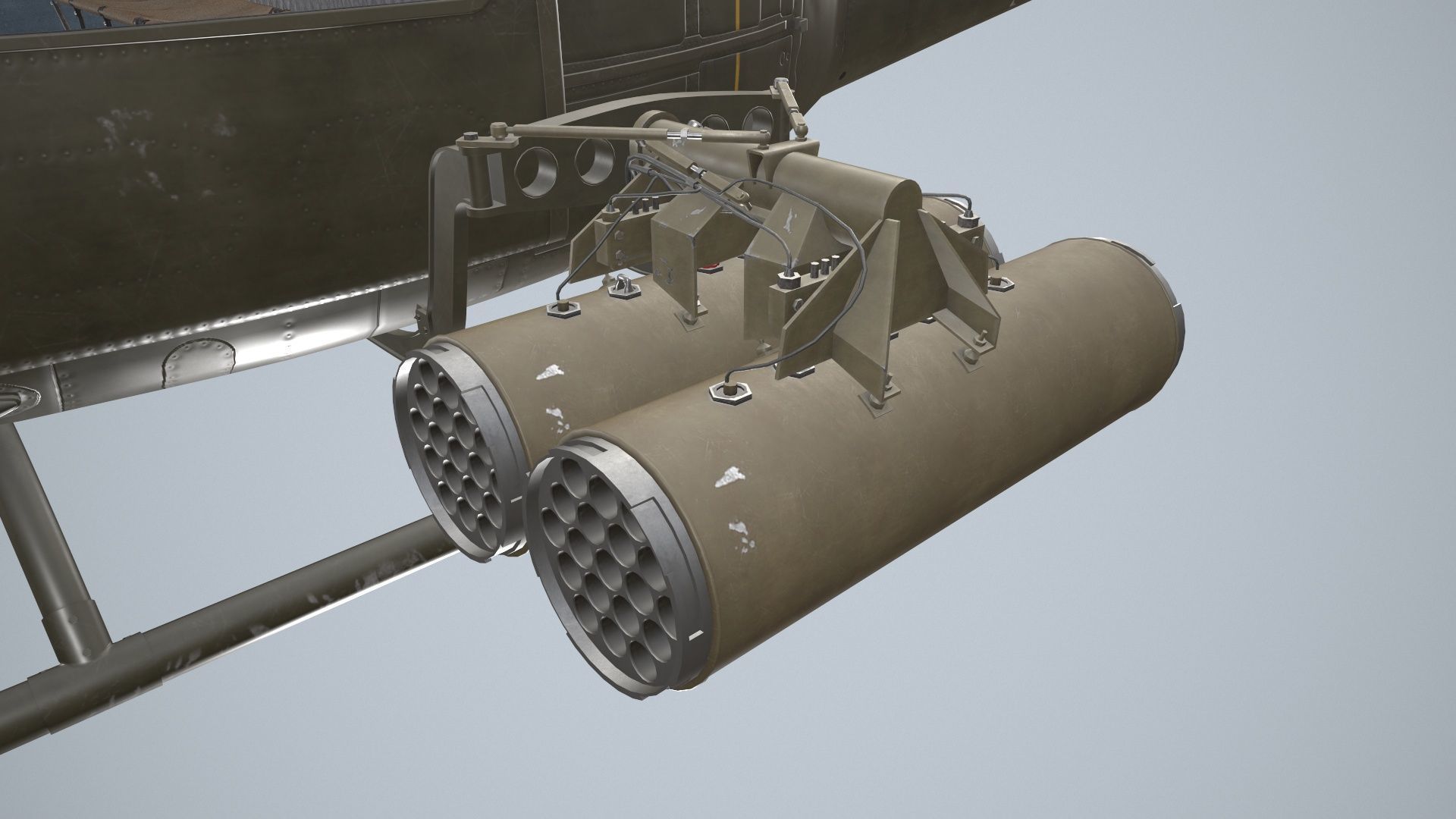 Bell UH-1B US Army Static Low-poly 3D model_21