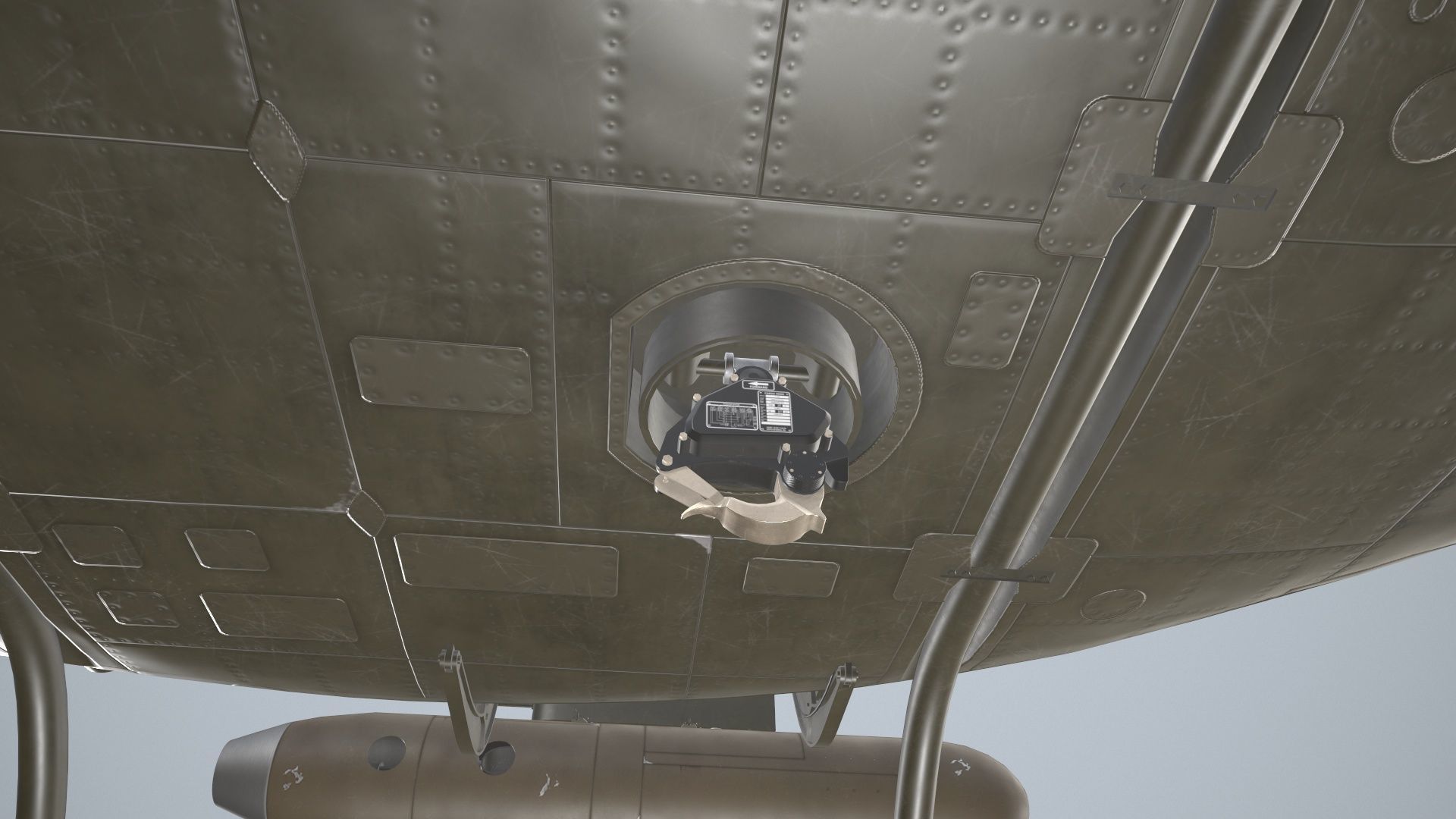 Bell UH-1B US Army Static Low-poly 3D model_10