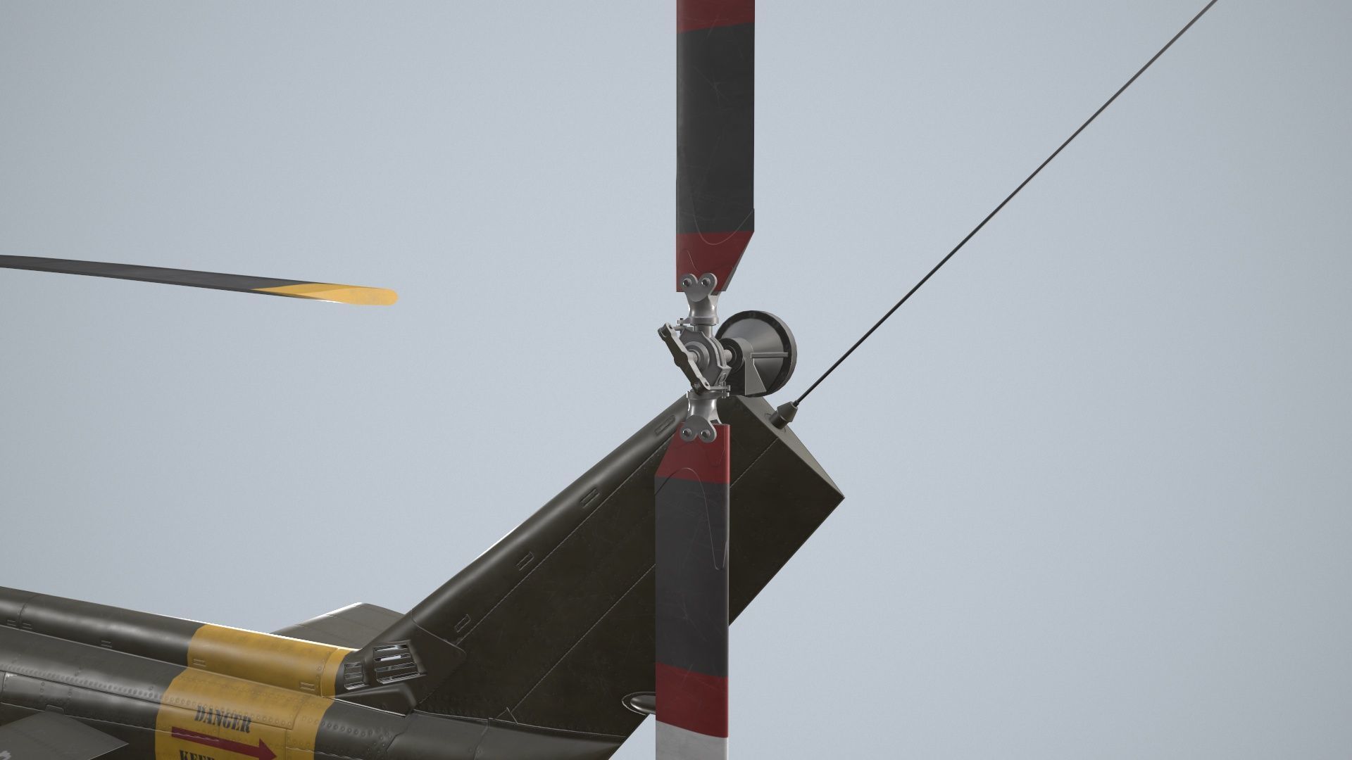 Bell UH-1B US Army Static Low-poly 3D model_12