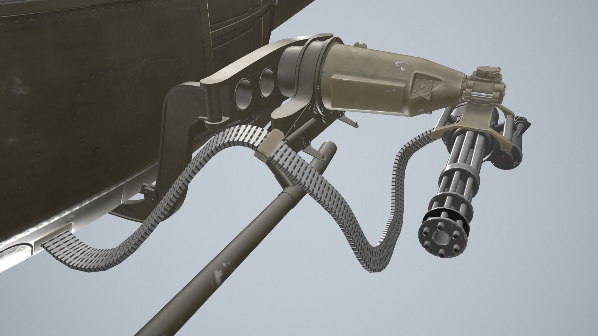 Bell UH-1B US Army Static Low-poly 3D model_22