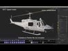 Bell UH-1B US Army Static Low-poly 3D model_2