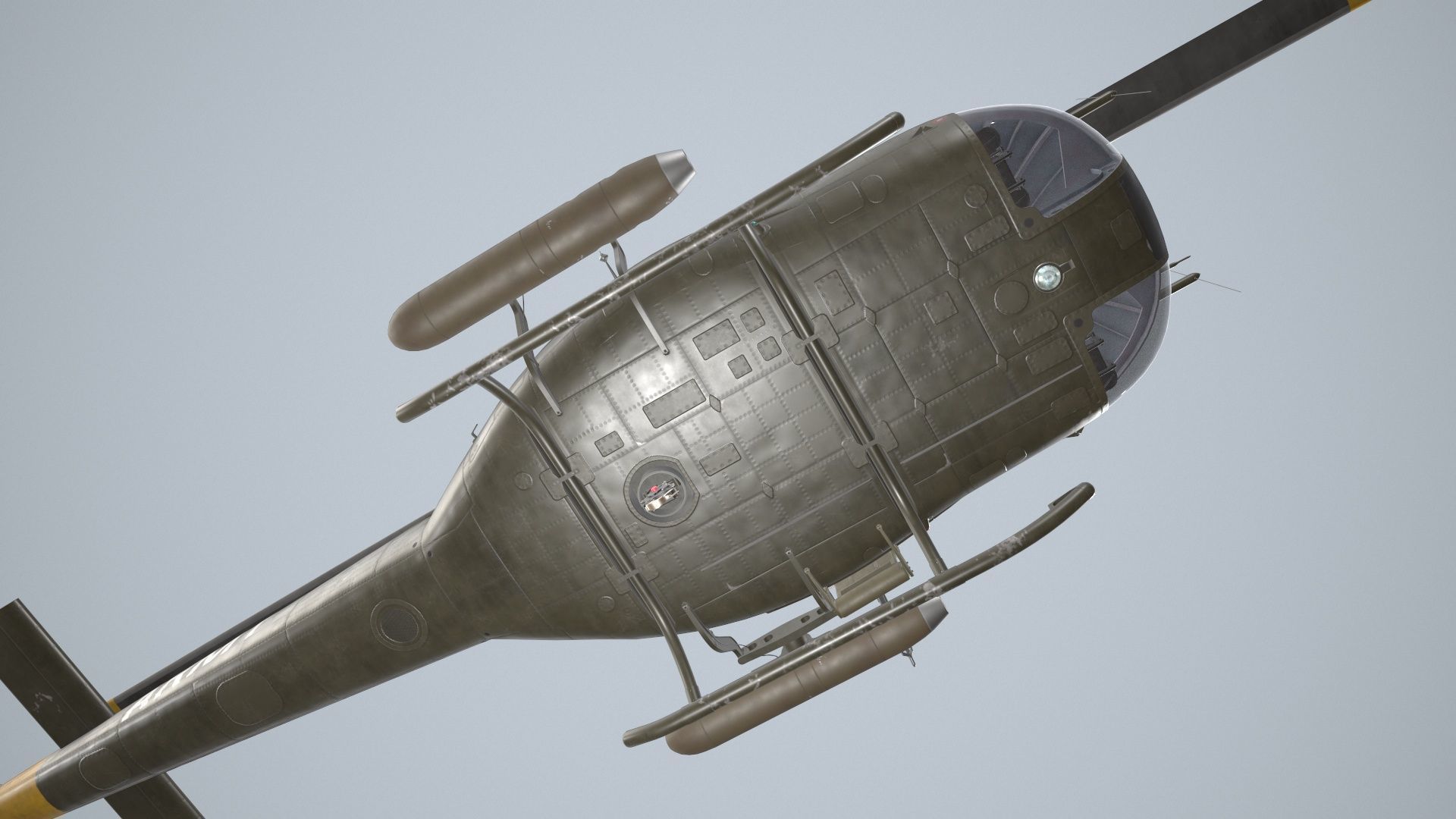 Bell UH-1B US Army Static Low-poly 3D model_8