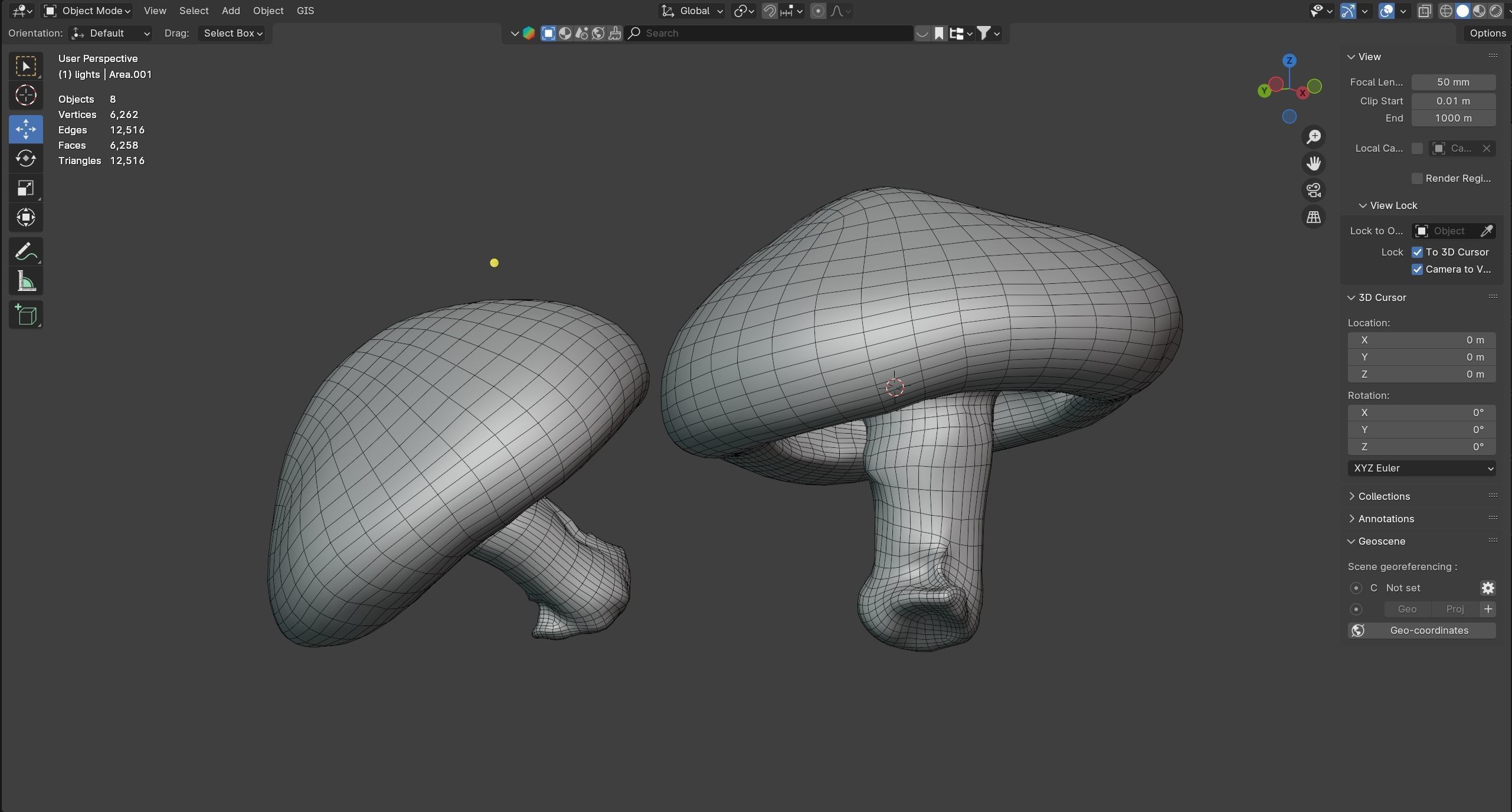 Mushroom 11 Low-poly 3D model_7