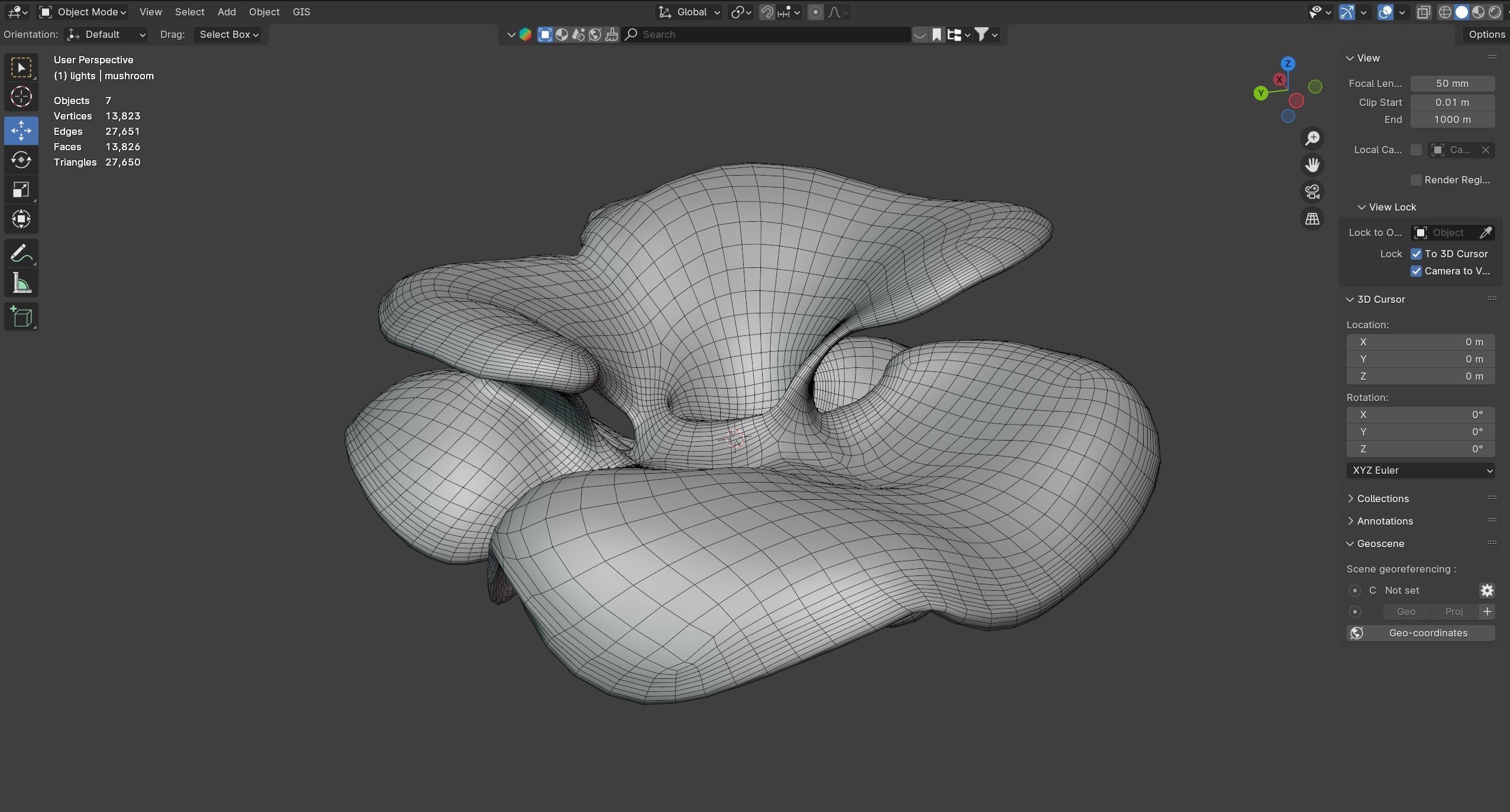 Mushroom 12  Low-poly 3D model_7