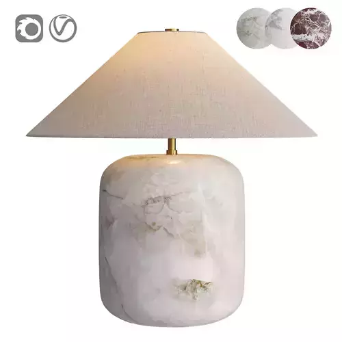 Block Rosso Levanto Marble Table Lamp 3D model