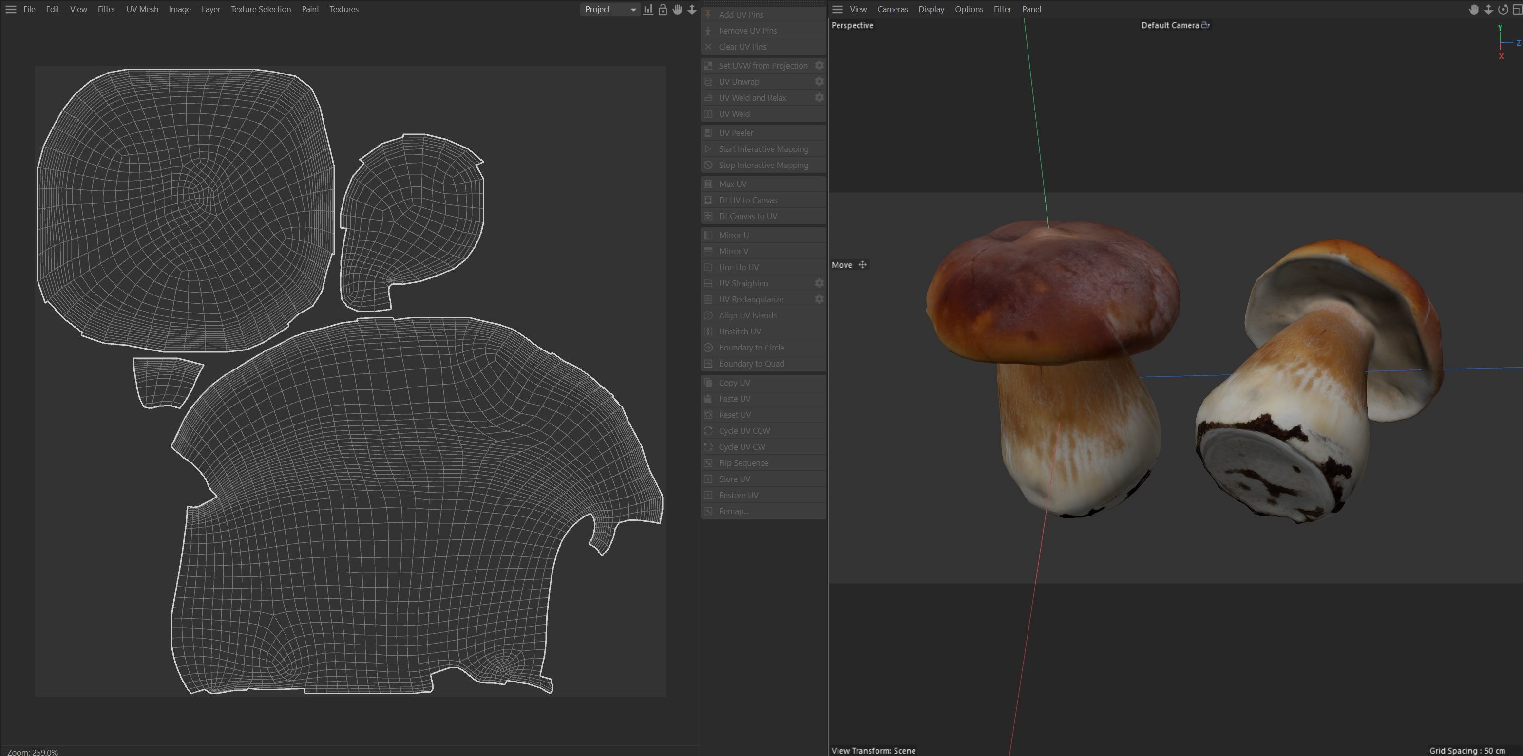 Mushroom 14 Low-poly 3D model_7