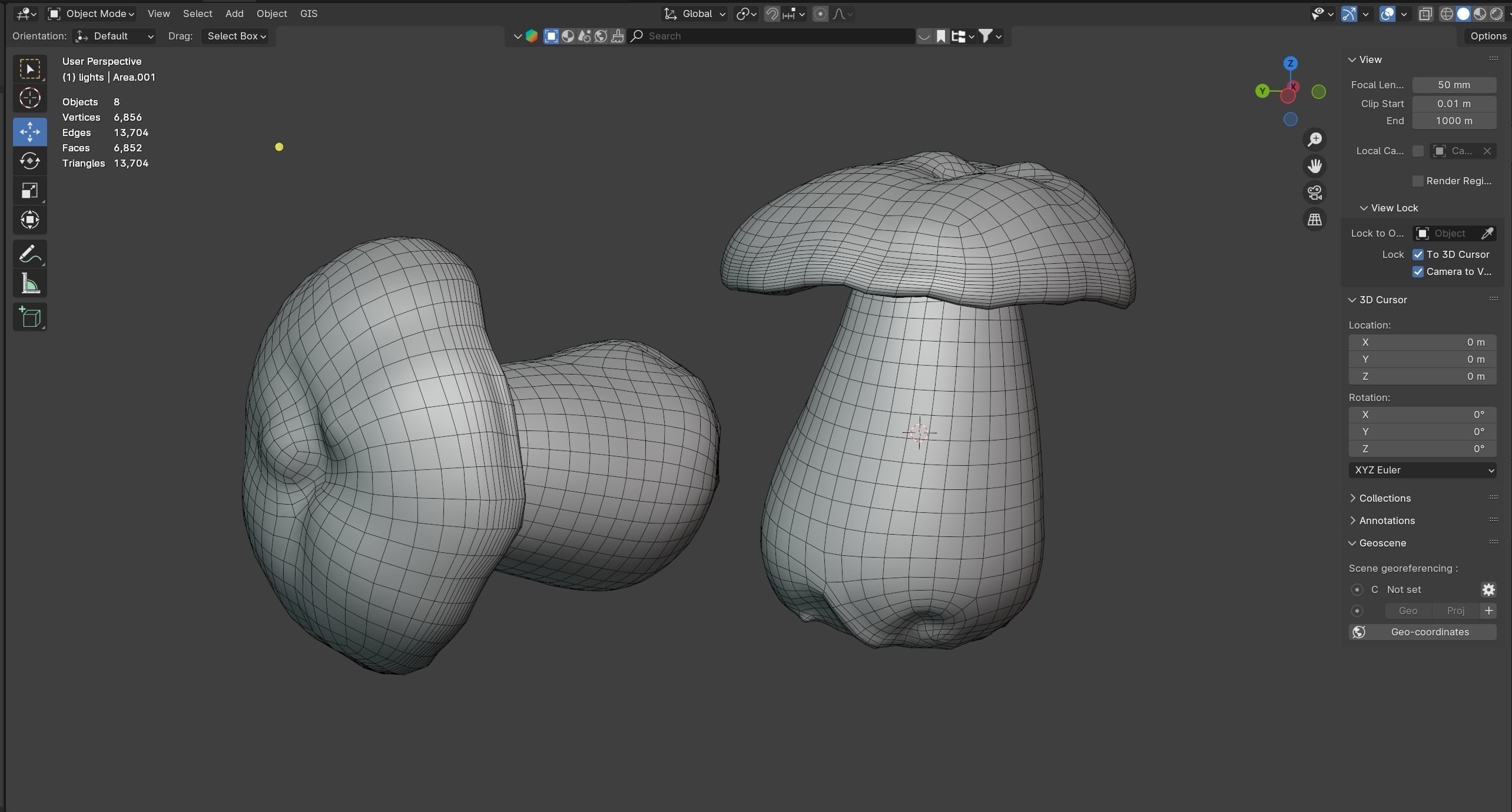 Mushroom 14 Low-poly 3D model_8
