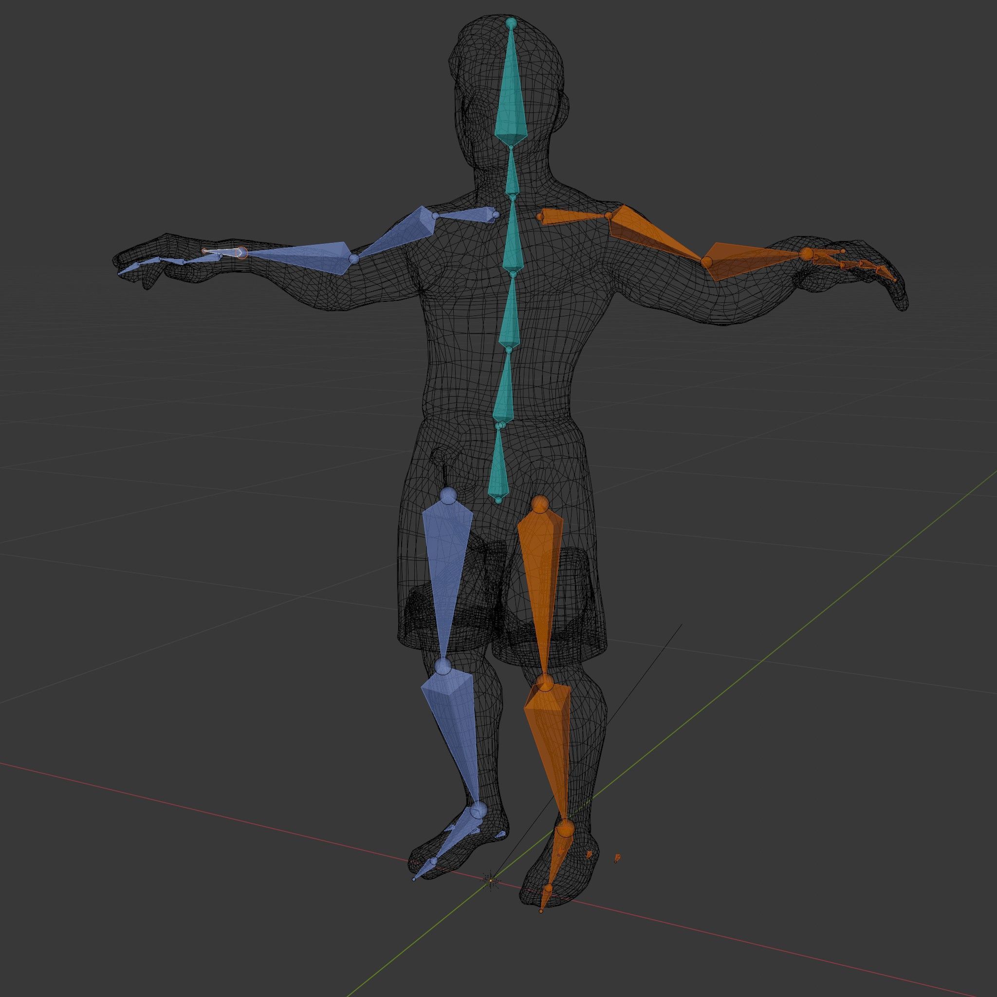 Beach Surfer Character with Tattoos  Rigged and Animated D Model Low-poly 3D model_6