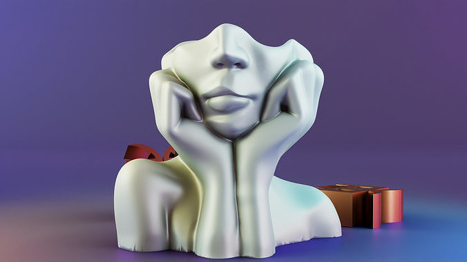Face Vase Planter 3D print model