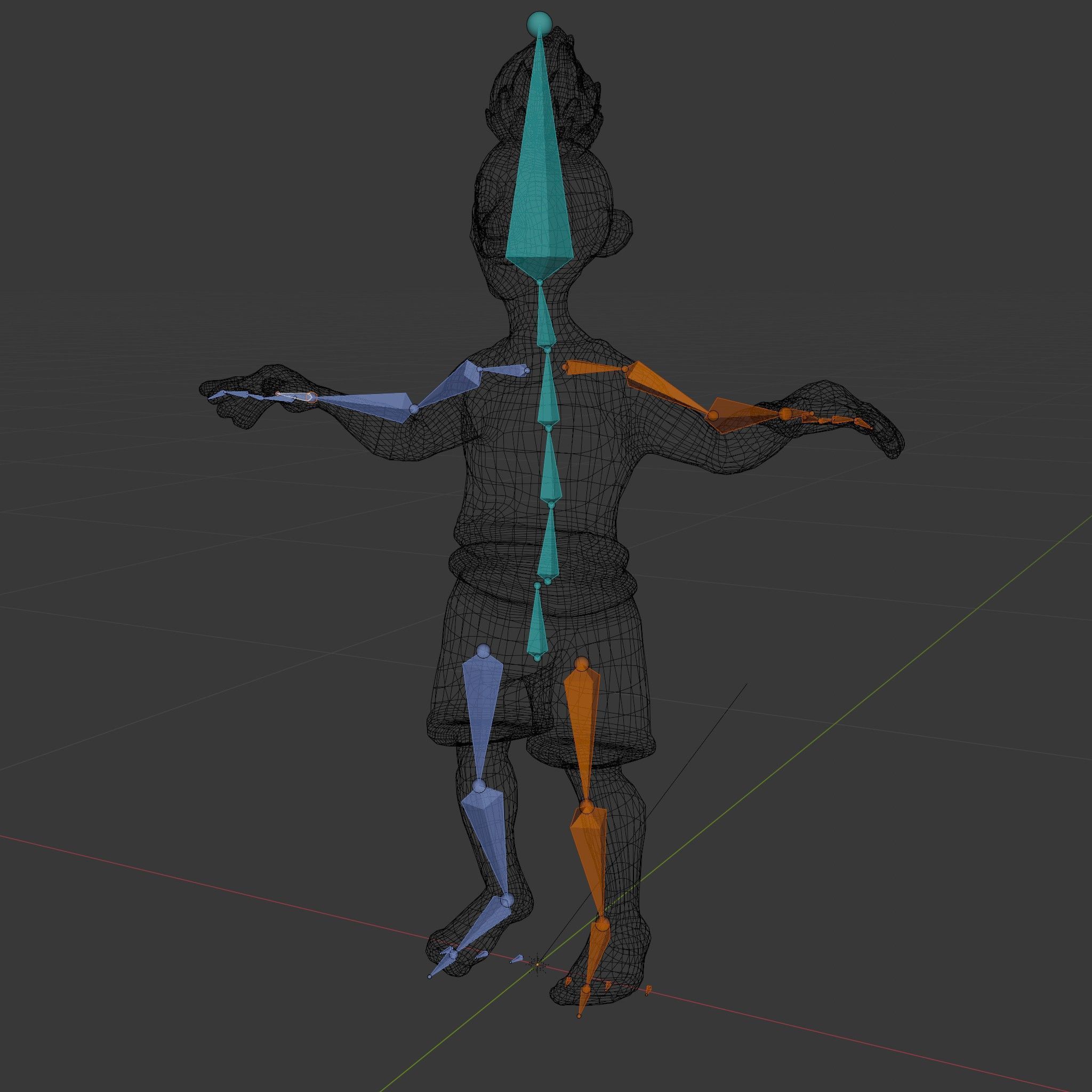 Youthful Cartoon Character Rigged and Animated Low-poly 3D model_6