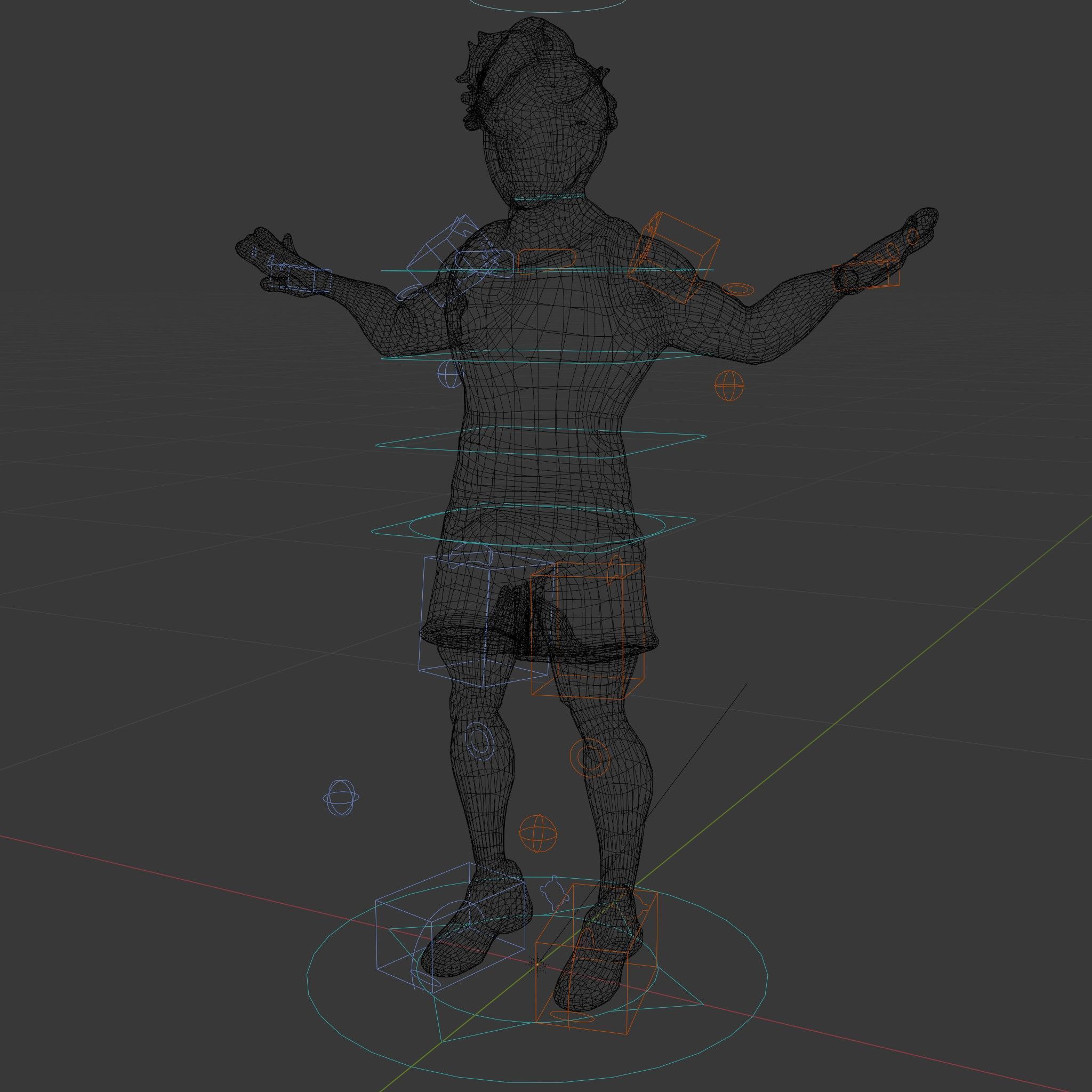 Rigged and Animated D Basketball Player Character Model Low-poly 3D model_6