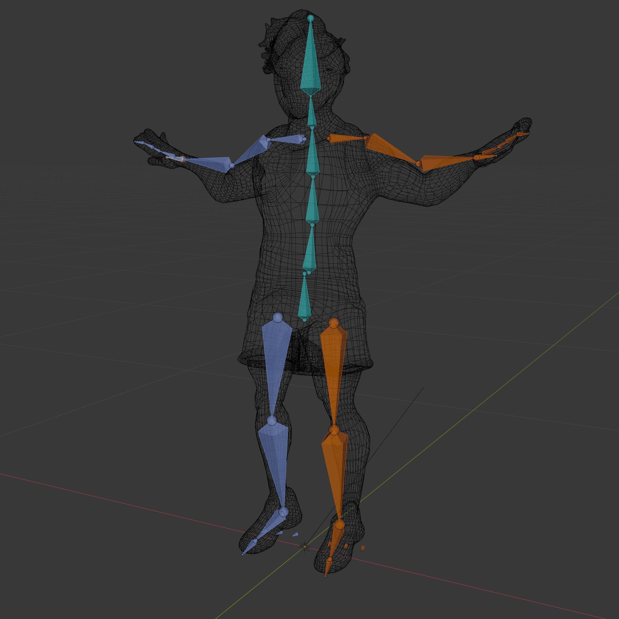Rigged and Animated D Basketball Player Character Model Low-poly 3D model_5