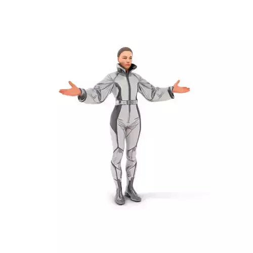 Futuristic SciFi Female Character Rigged and Animated