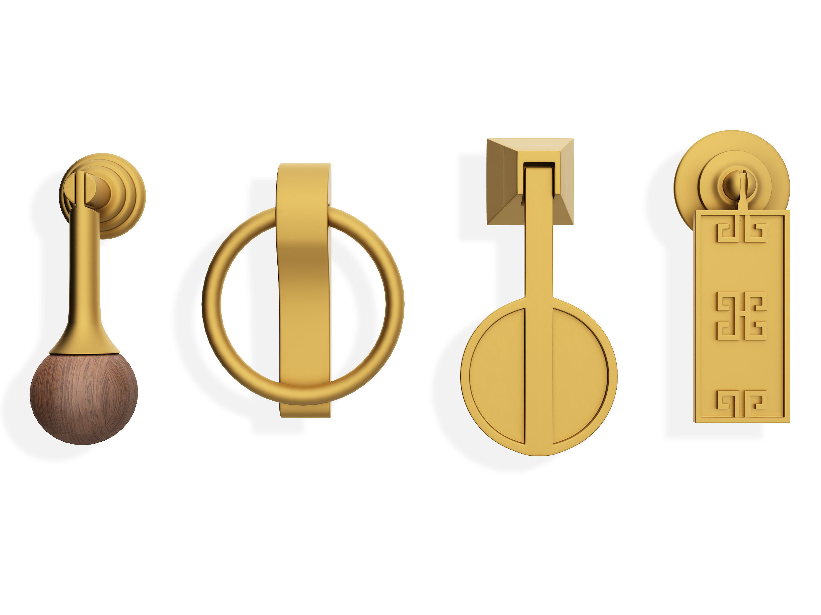 Chinese knocker Low-poly 3D model_2