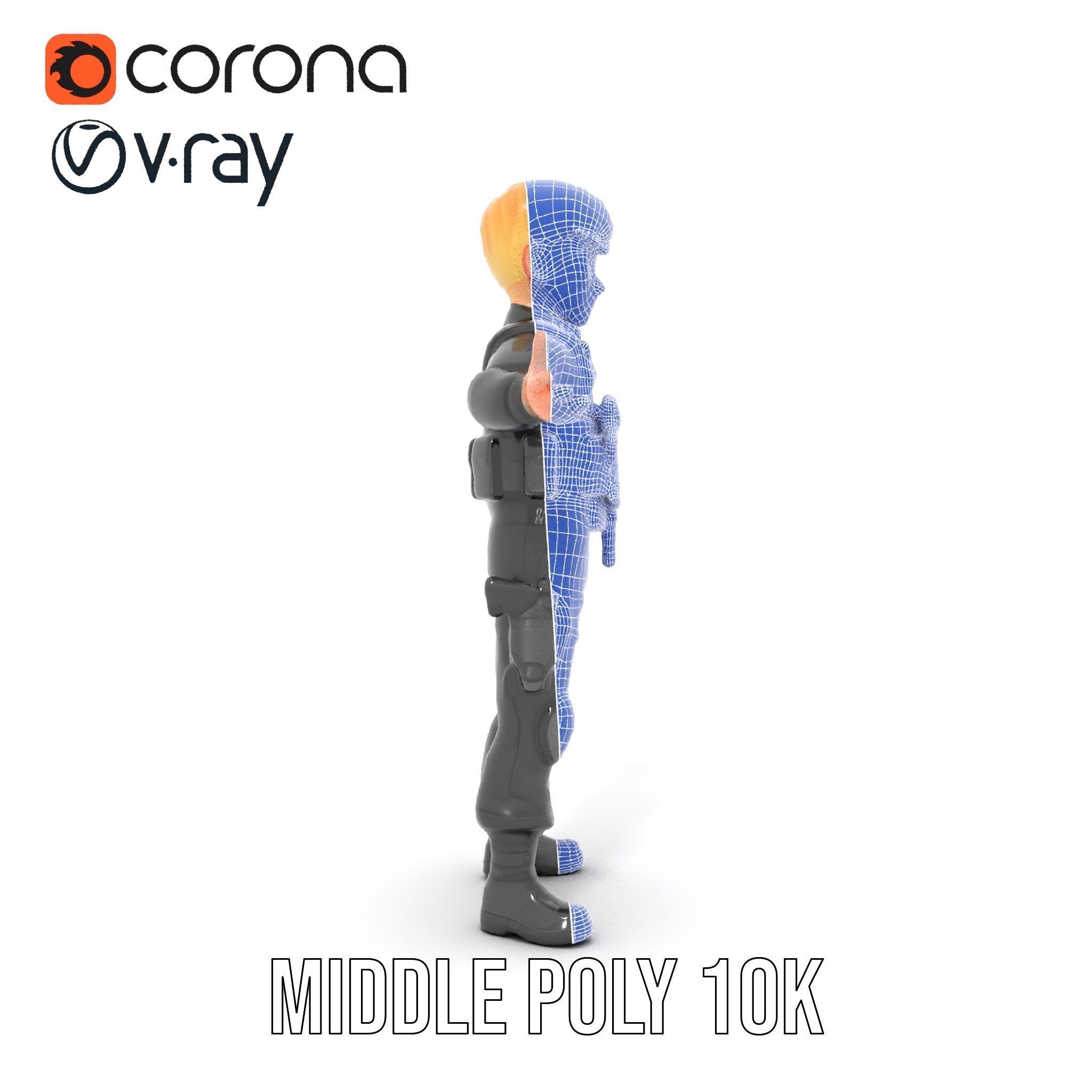 Animated Rigged Tactical Commando Kid Character D Model Low-poly 3D model_32