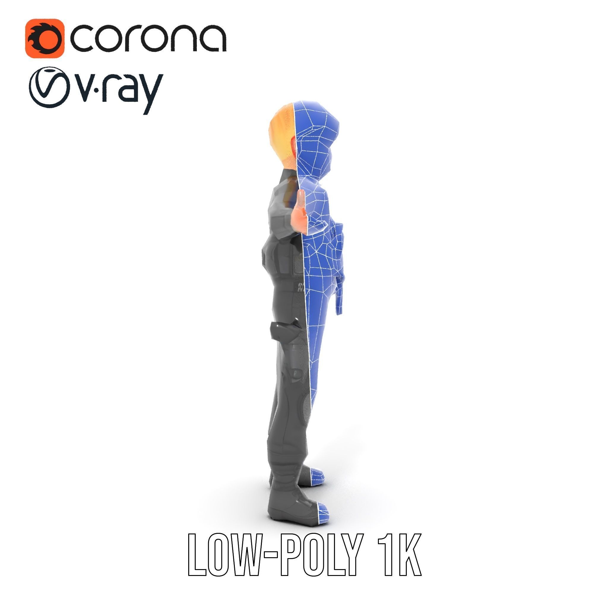 Animated Rigged Tactical Commando Kid Character D Model Low-poly 3D model_31