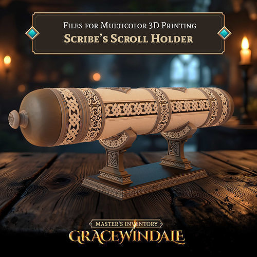 Scribes Scroll Holder 3D print model