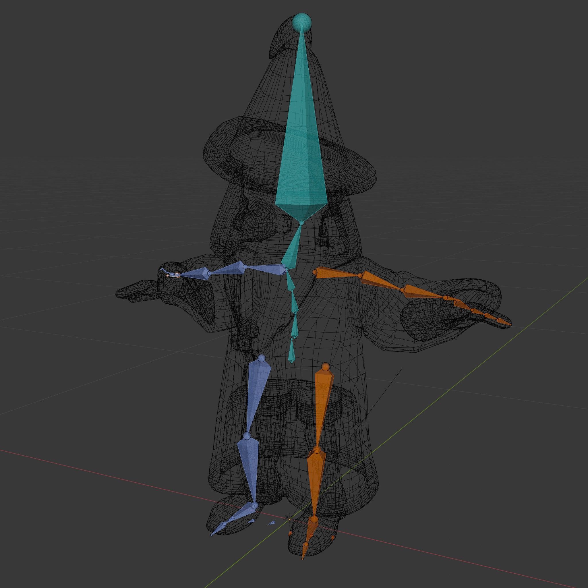 Enchanted Wizard Rigged and Animated D Character Model Low-poly 3D model_6