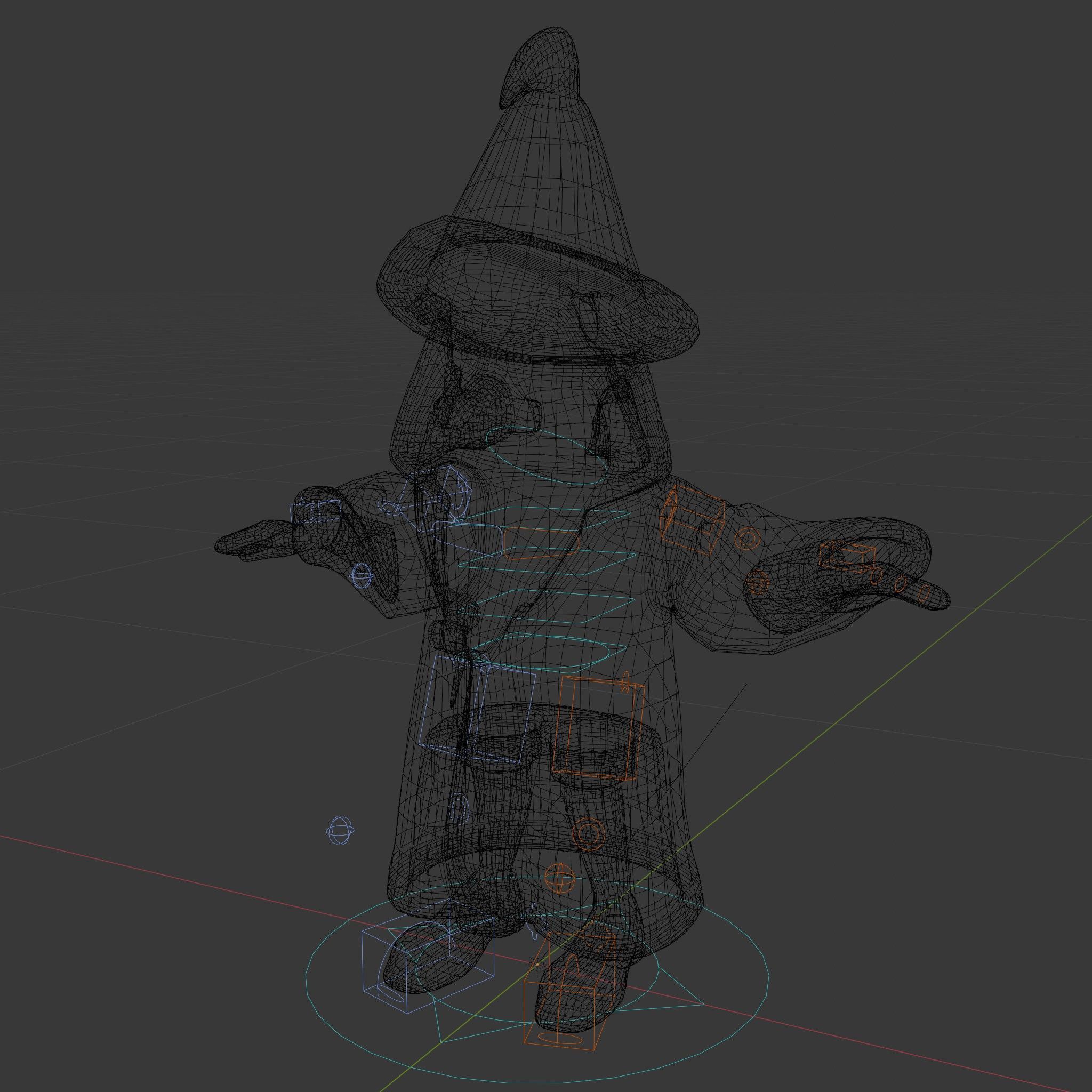Enchanted Wizard Rigged and Animated D Character Model Low-poly 3D model_5