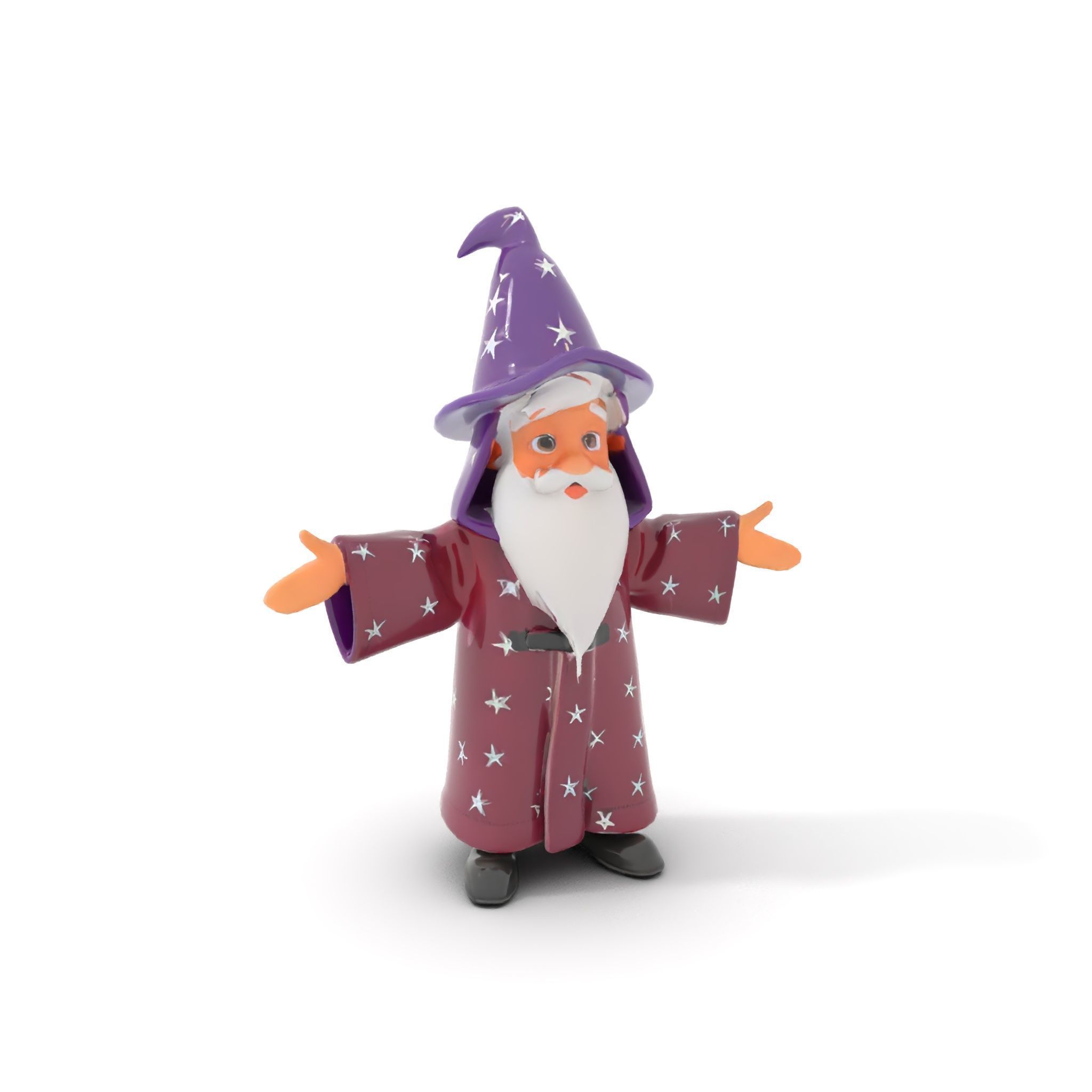 Enchanted Wizard Rigged and Animated D Character Model Low-poly 3D model_13