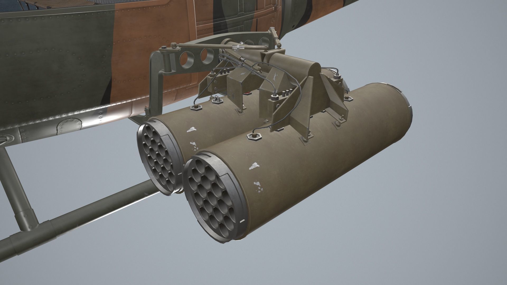 Bell UH-1B JGSDF 2 Static Low-poly 3D model_21